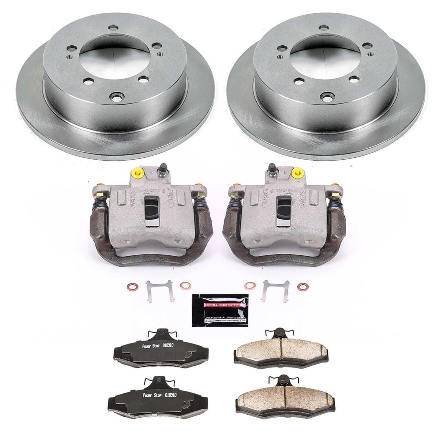 Power Stop - KCOE5153 - Rear - Disc Brake Pad/Caliper and Rotor Kit image 1