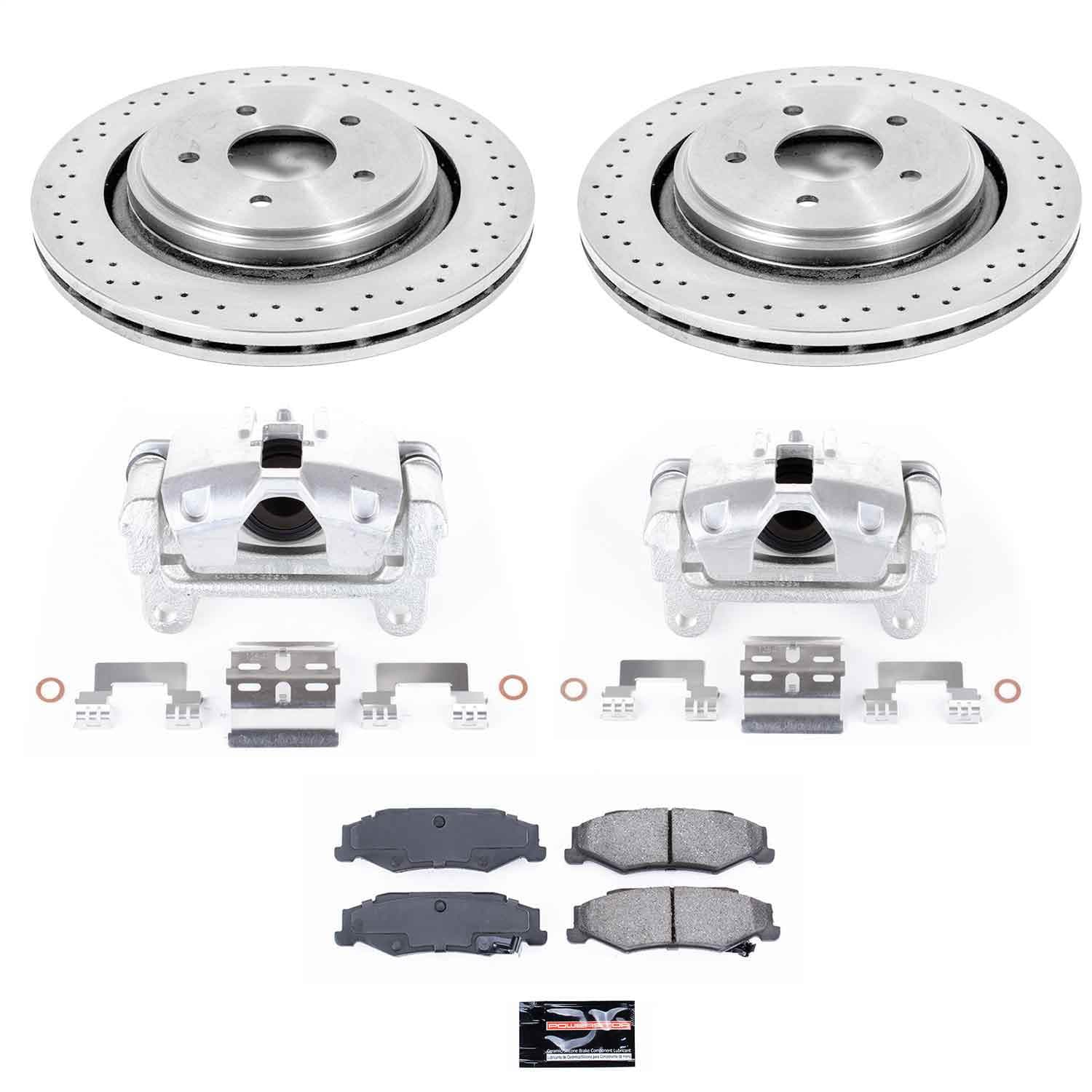 Power Stop - KCOE5159 - Rear - Disc Brake Pad/Caliper and Rotor Kit image 1