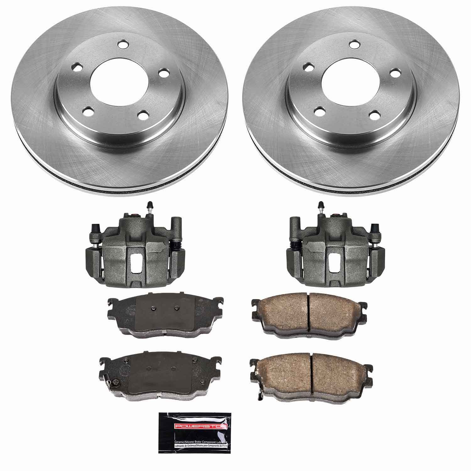 Power Stop - KCOE5169A - Front - Disc Brake Pad/Caliper and Rotor Kit image 1