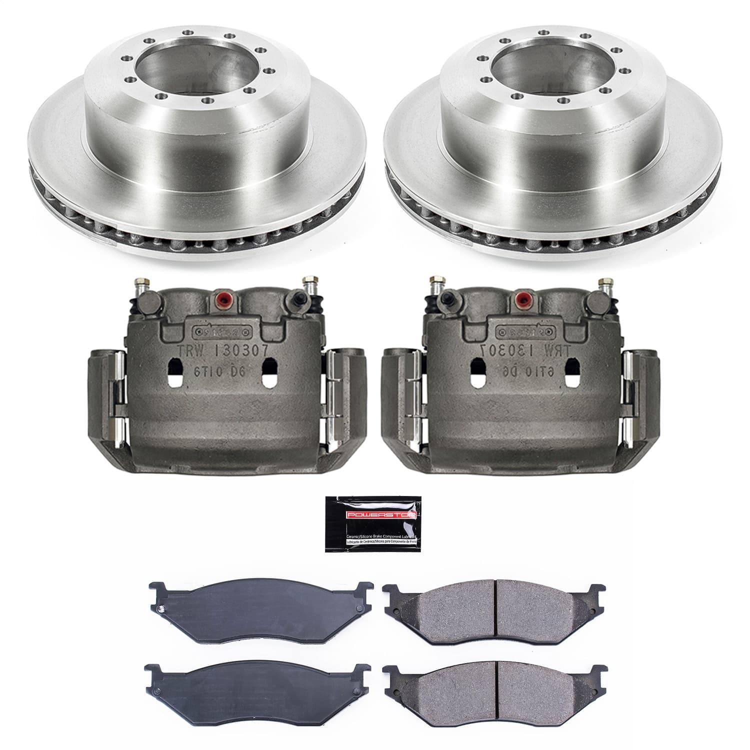 Power Stop - KCOE5184 - Rear - Disc Brake Pad/Caliper and Rotor Kit image 1