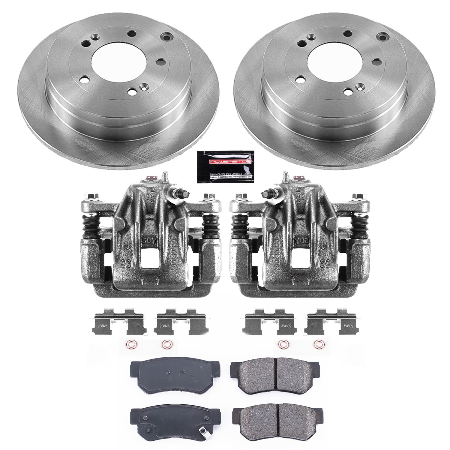 Power Stop - KCOE5209 - Rear - Disc Brake Pad/Caliper and Rotor Kit image 1