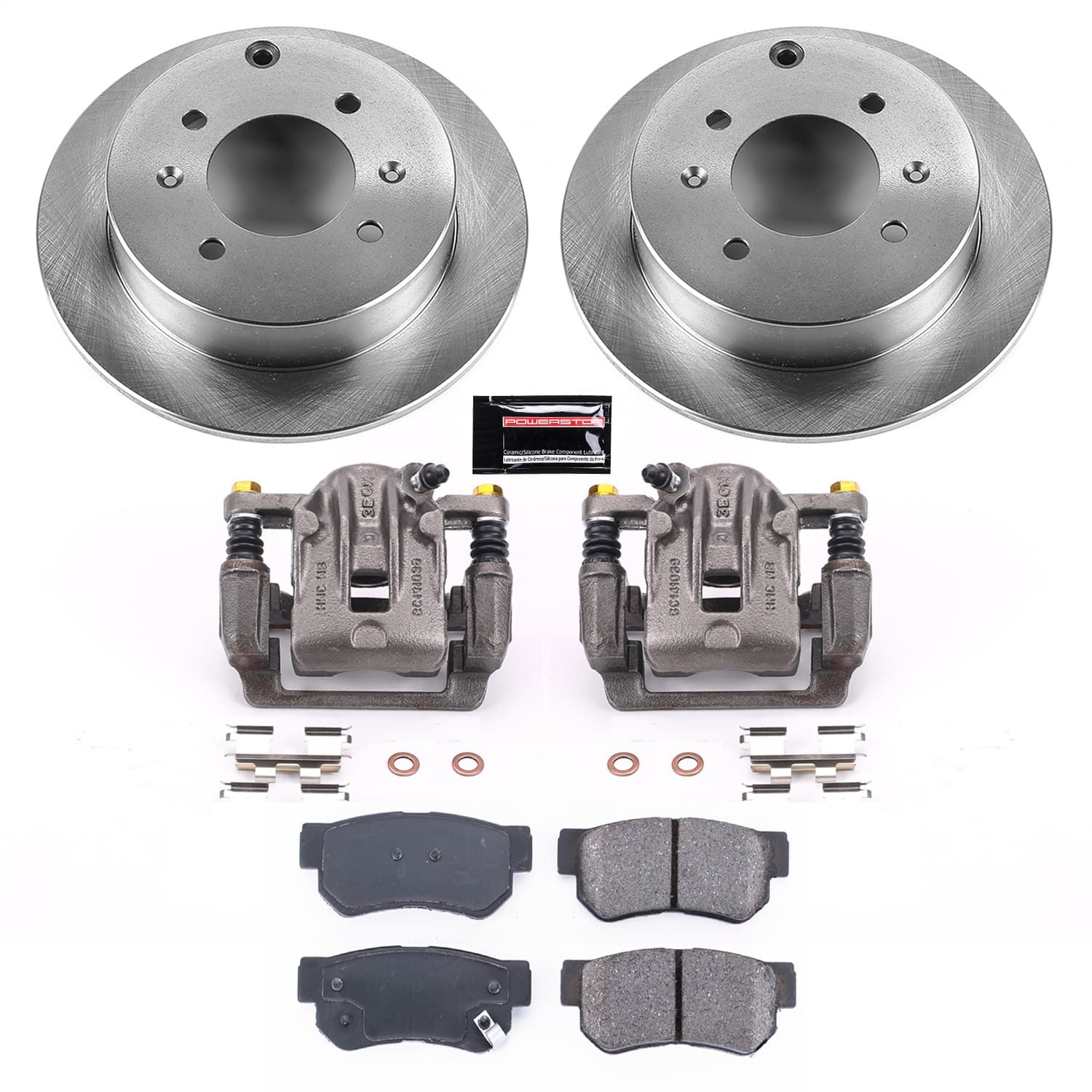 Power Stop - KCOE5212 - Rear - Disc Brake Pad/Caliper and Rotor Kit image 1