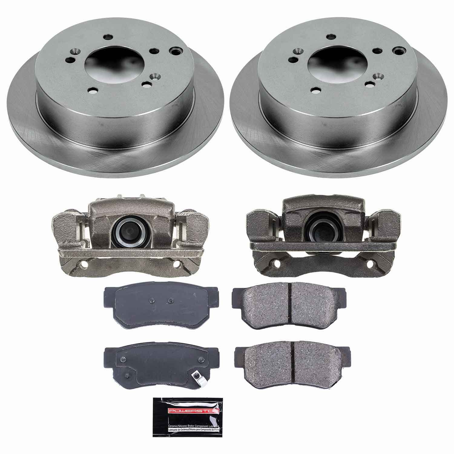 Power Stop - KCOE5213 - Rear - Disc Brake Pad/Caliper and Rotor Kit image 1