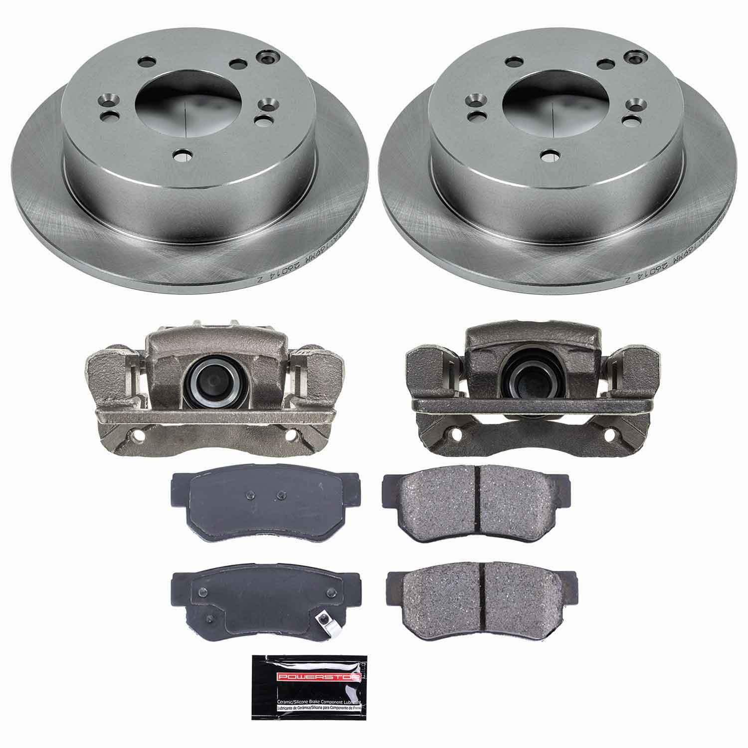 Power Stop - KCOE5214 - Rear - Disc Brake Pad/Caliper and Rotor Kit image 1