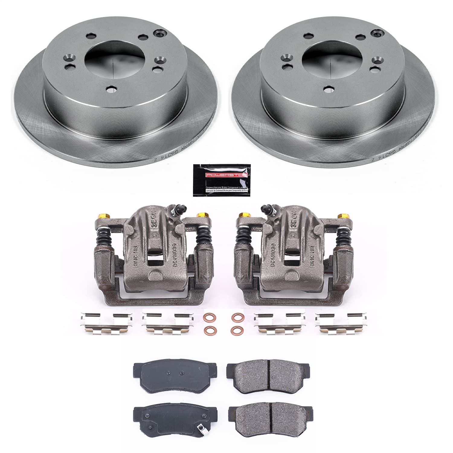 Power Stop - KCOE5214A - Rear - Disc Brake Pad/Caliper and Rotor Kit image 1