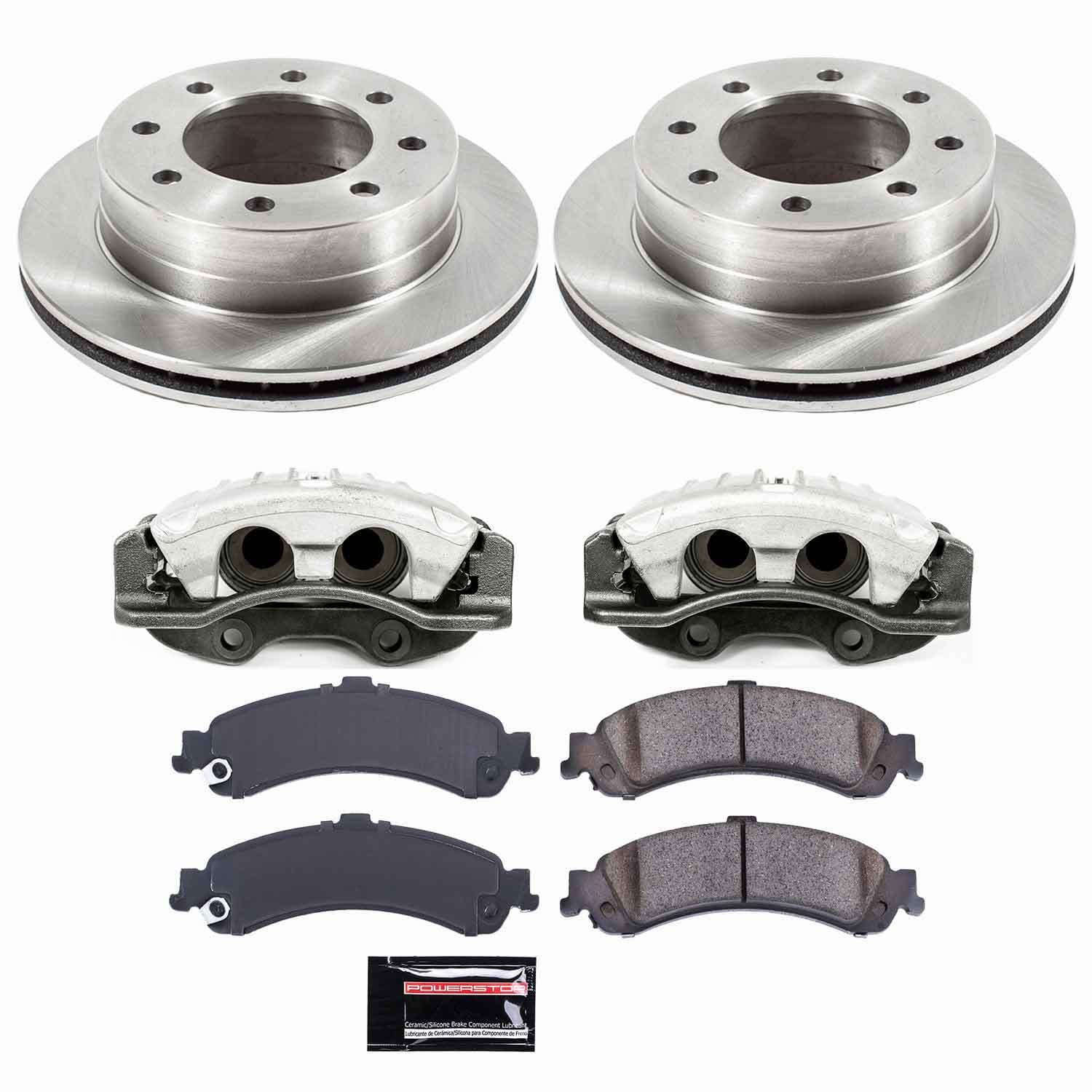 Power Stop - KCOE5225 - Rear - Disc Brake Pad/Caliper and Rotor Kit image 1