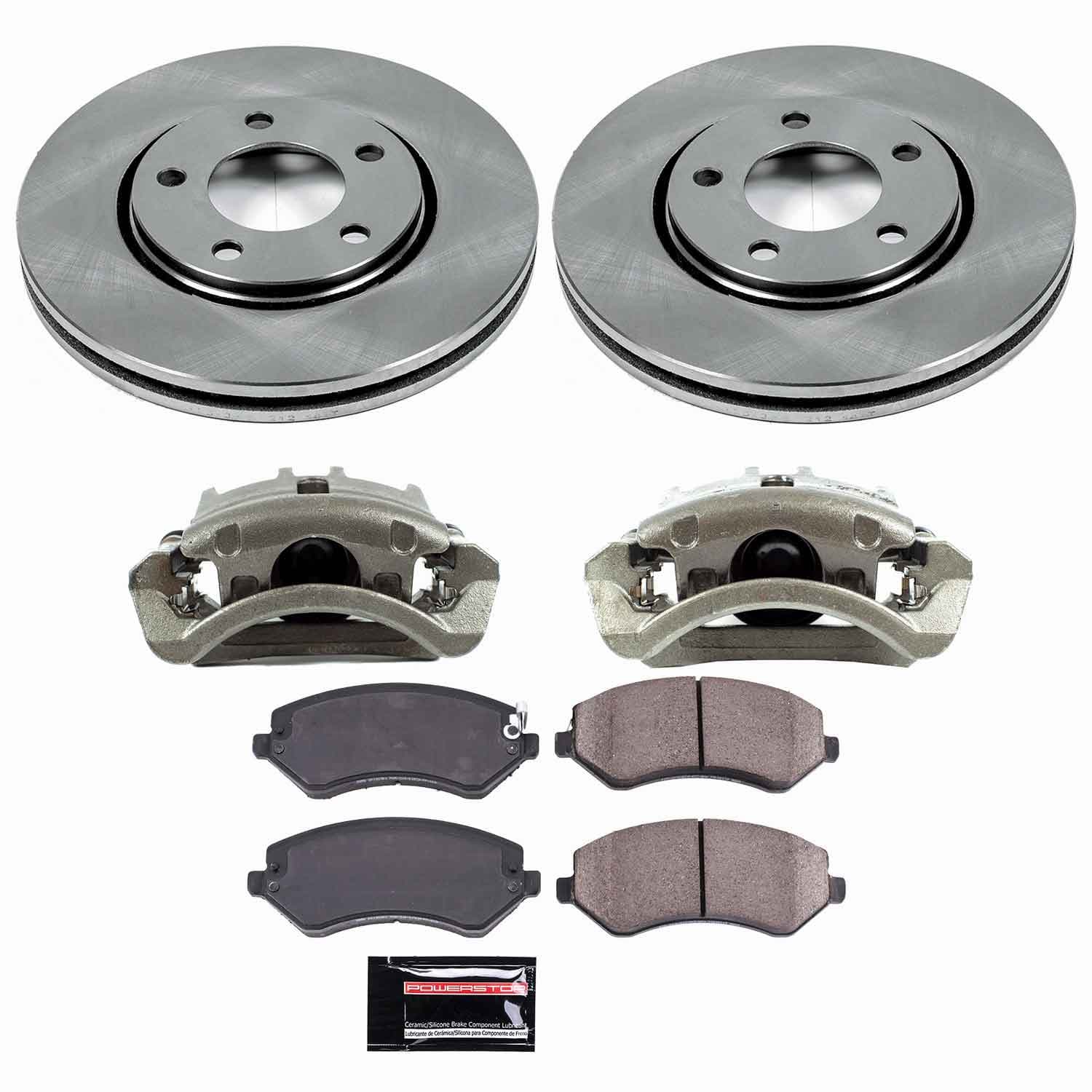 Power Stop - KCOE5244 - Front - Disc Brake Pad/Caliper and Rotor Kit image 1