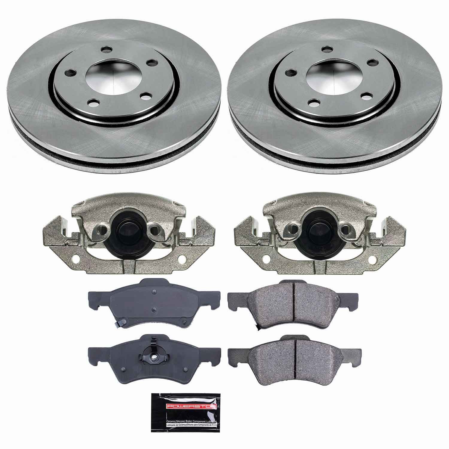 Power Stop - KCOE5246 - Front - Disc Brake Pad/Caliper and Rotor Kit image 1