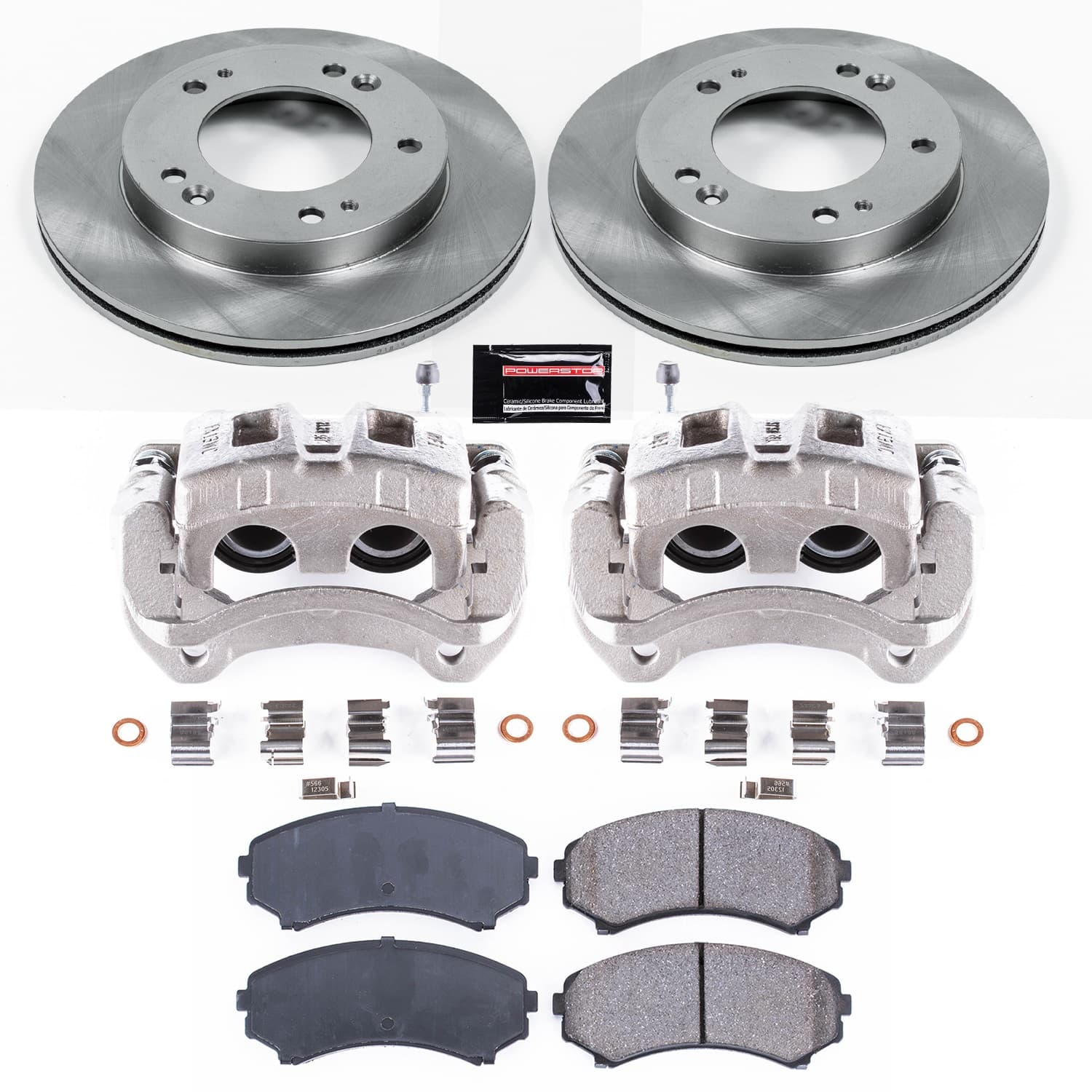 Power Stop - KCOE5259A - Front - Disc Brake Pad/Caliper and Rotor Kit image 1