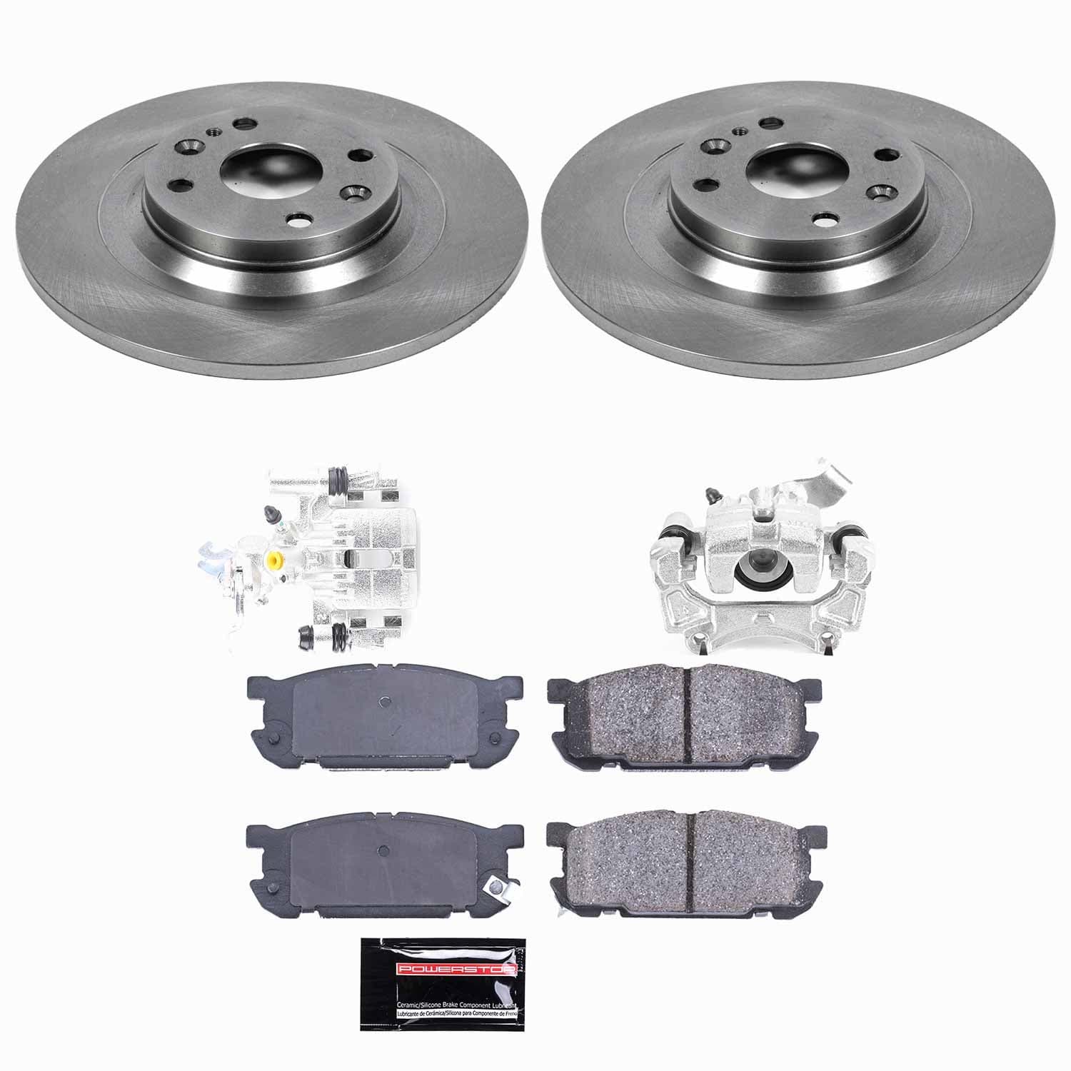 Power Stop - KCOE5267 - Rear - Disc Brake Pad/Caliper and Rotor Kit image 1