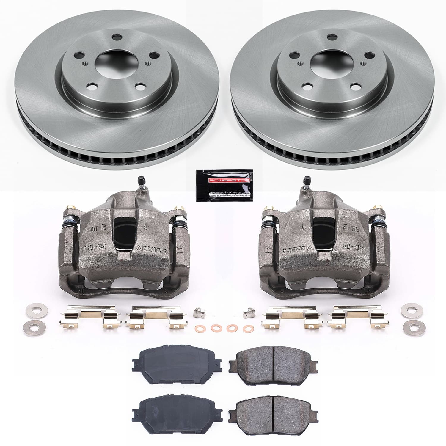 Power Stop - KCOE5272 - Front - Disc Brake Pad/Caliper and Rotor Kit image 1