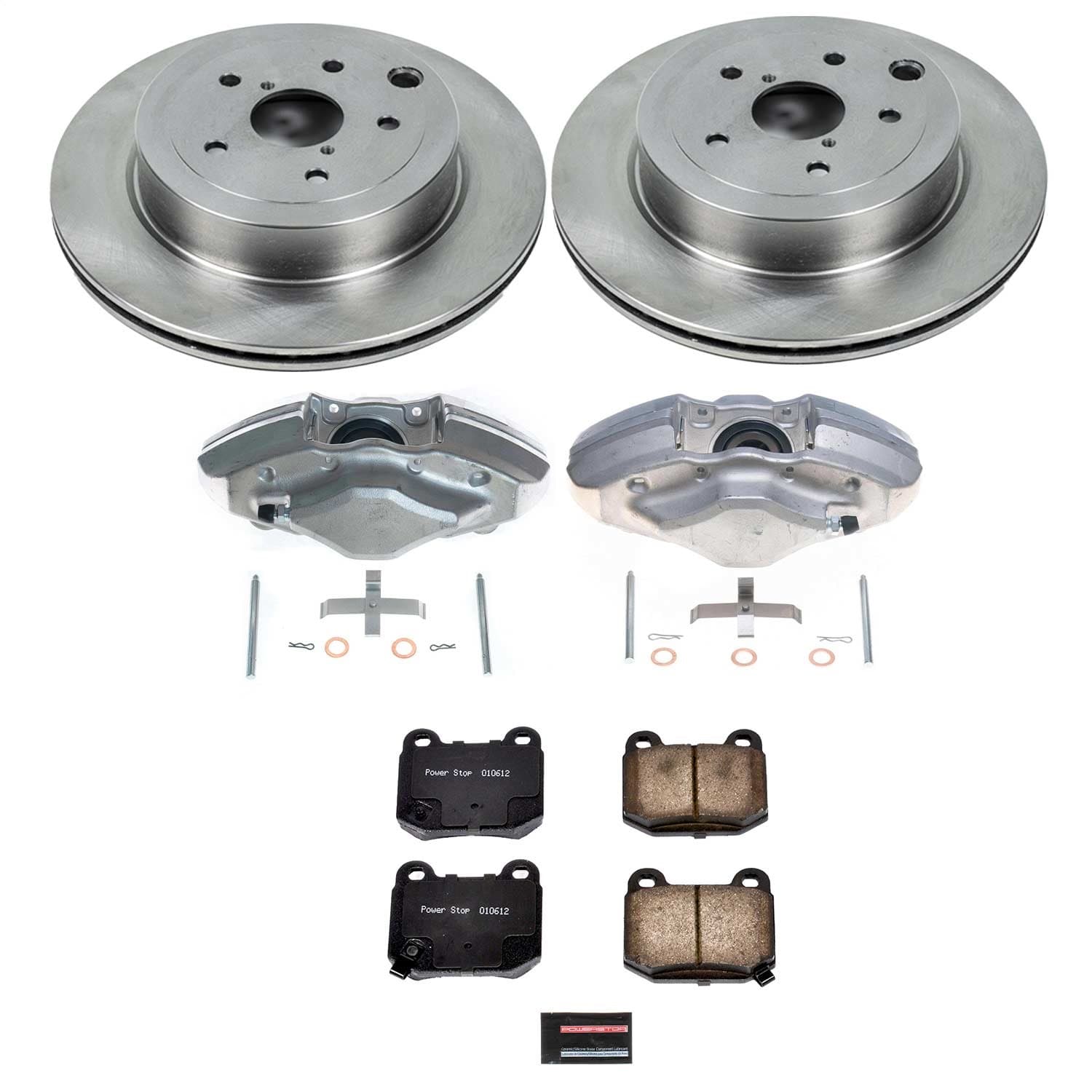 Power Stop - KCOE5305 - Rear - Disc Brake Pad/Caliper and Rotor Kit image 1