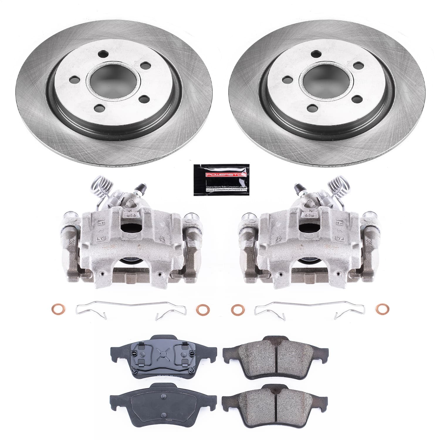 Power Stop - KCOE5309A - Rear - Disc Brake Pad/Caliper and Rotor Kit image 1