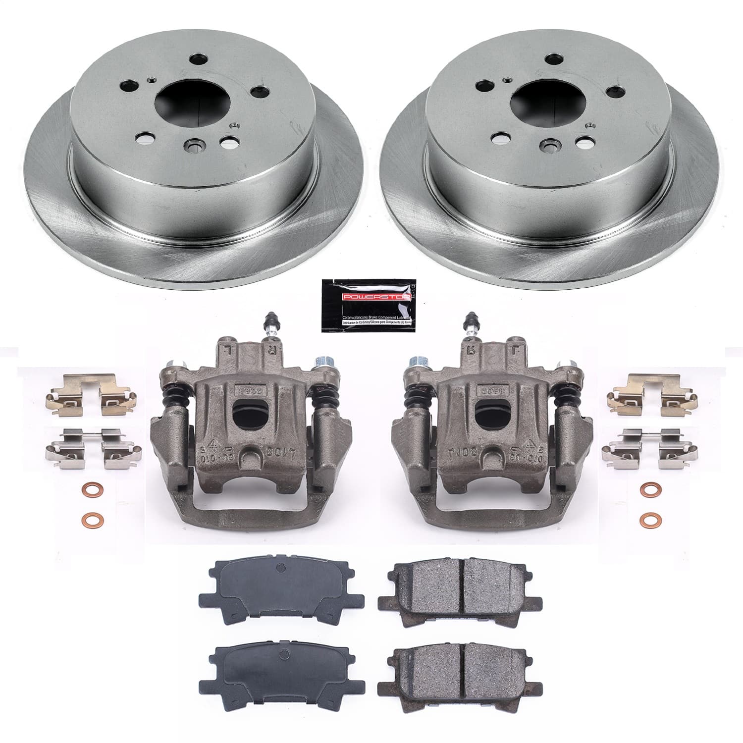 Power Stop - KCOE5333A - Rear - Disc Brake Pad/Caliper and Rotor Kit image 1