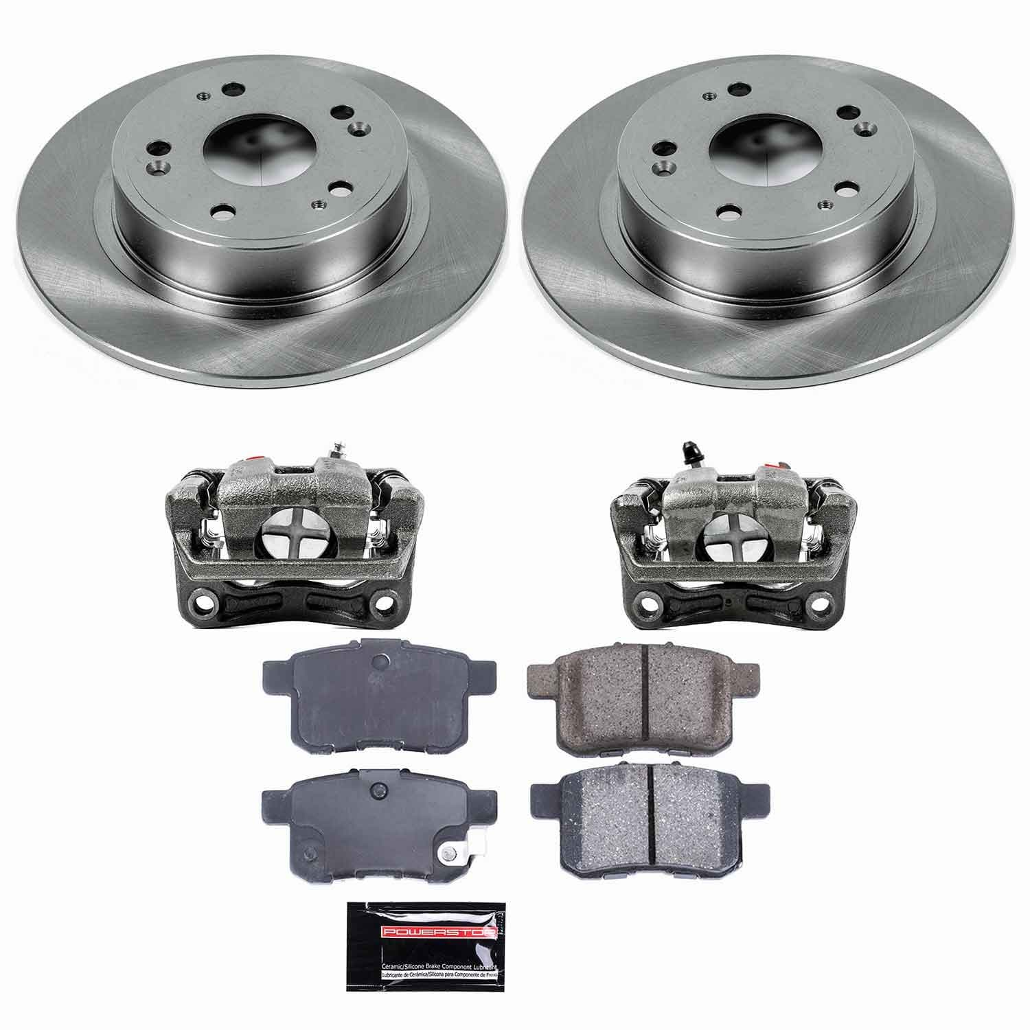 Power Stop - KCOE5368 - Rear - Disc Brake Pad/Caliper and Rotor Kit image 1