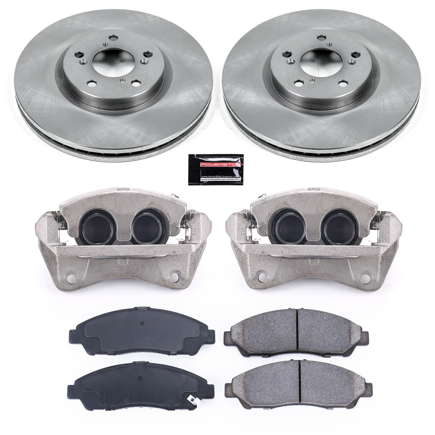 Power Stop - KCOE5370A - Front - Disc Brake Pad/Caliper and Rotor Kit image 1