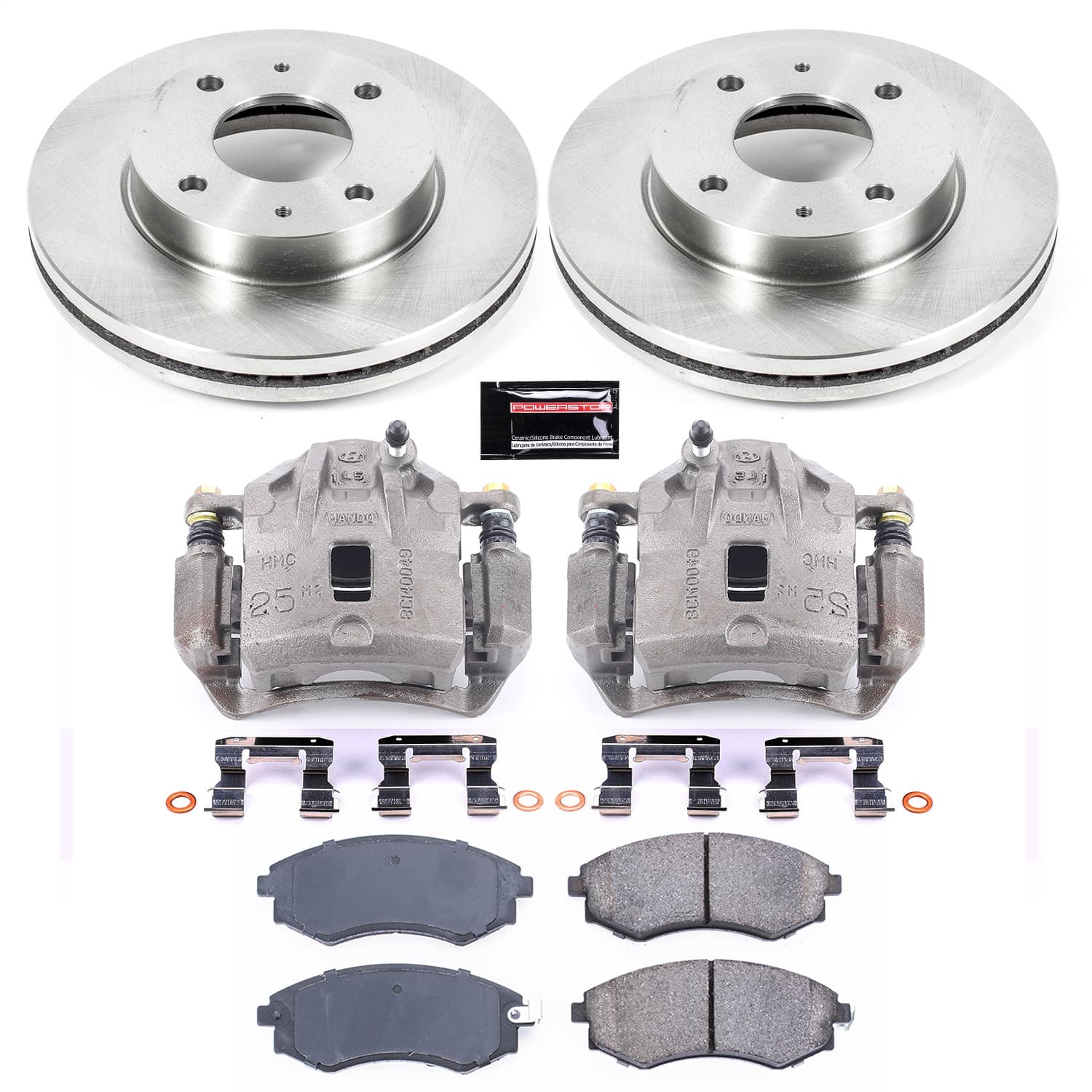 Power Stop - KCOE5372 - Front - Disc Brake Pad/Caliper and Rotor Kit image 1