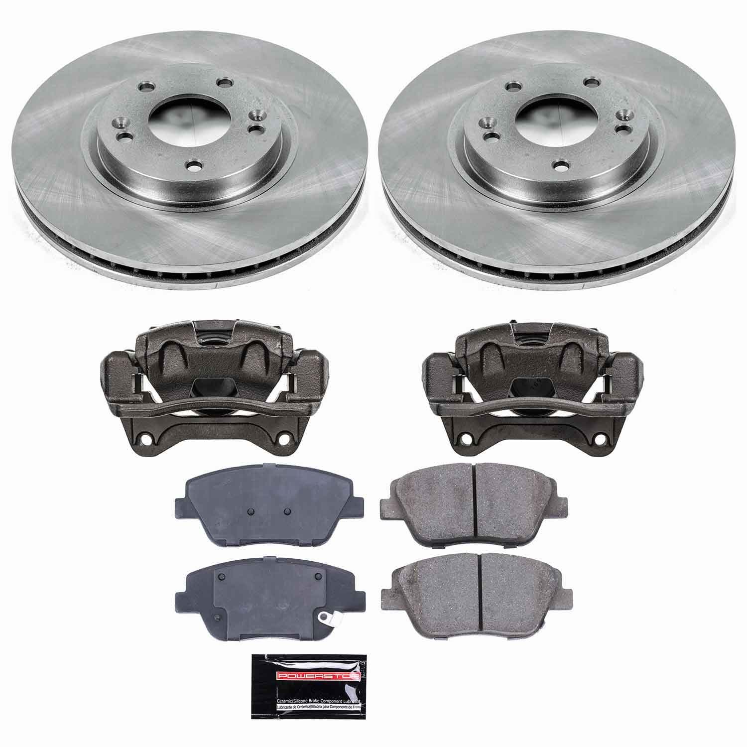 Power Stop - KCOE5377 - Front - Disc Brake Pad/Caliper and Rotor Kit image 1