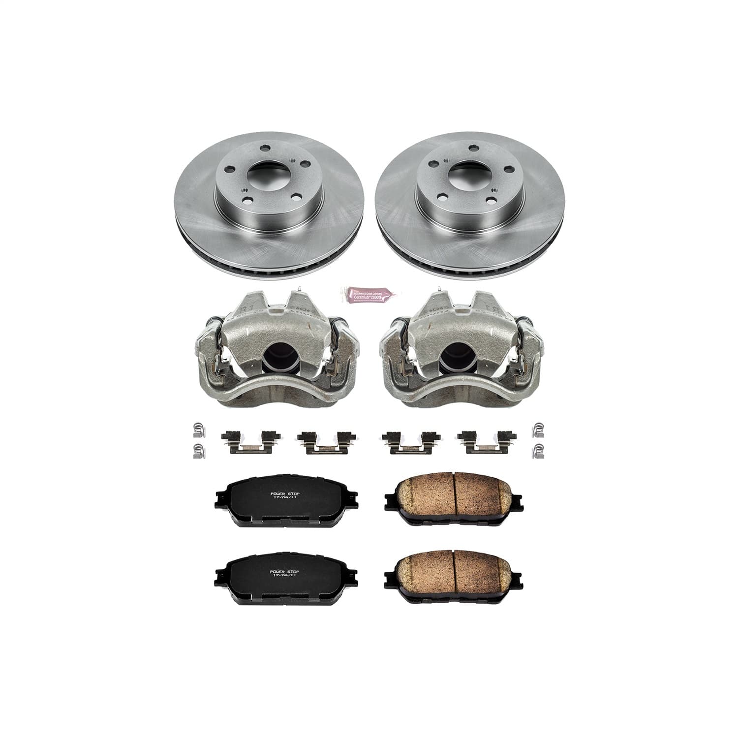 Power Stop - KCOE5431 - Front - Disc Brake Pad/Caliper and Rotor Kit image 1