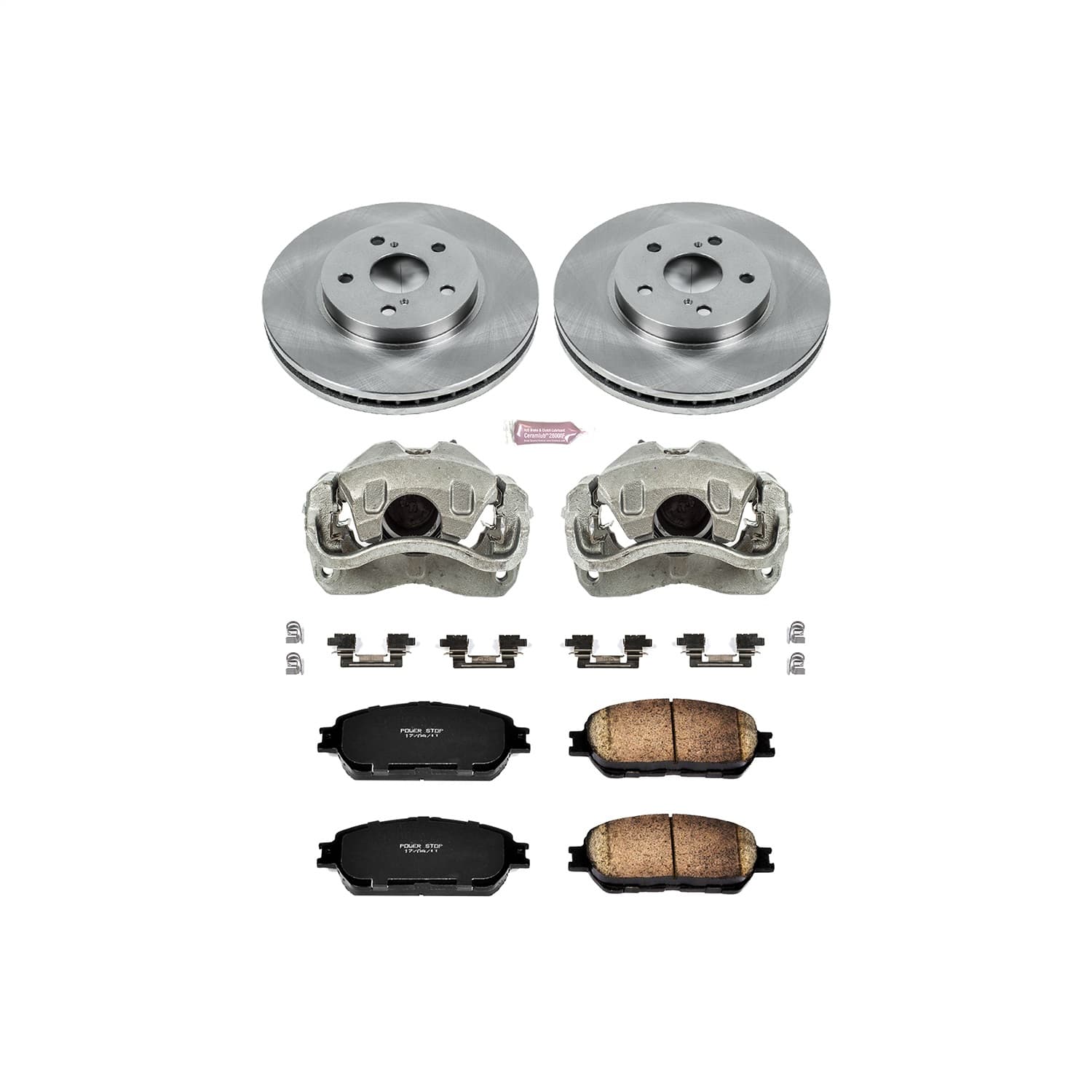 Power Stop - KCOE5438A - Front - Disc Brake Pad/Caliper and Rotor Kit image 1