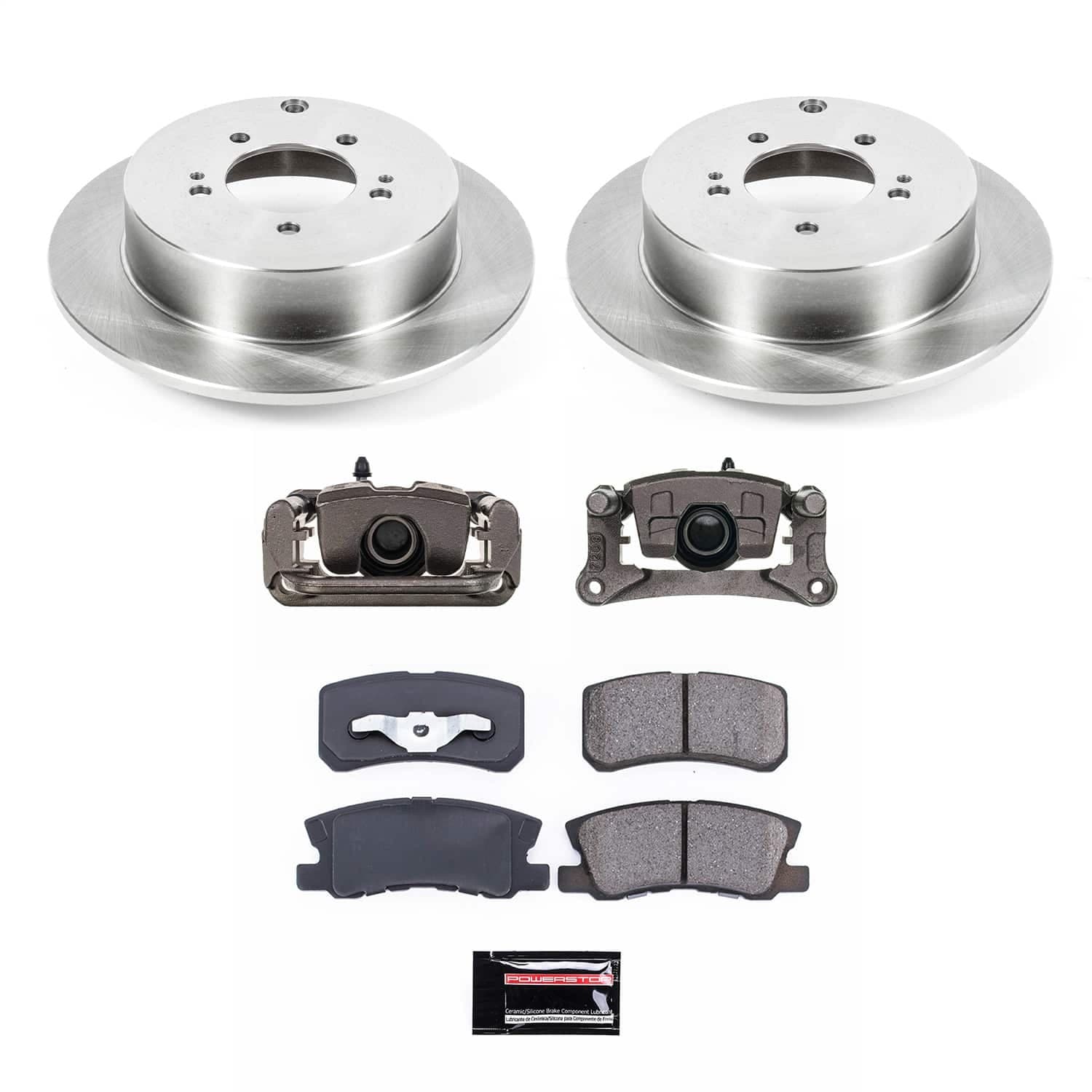 Power Stop - KCOE5499 - Rear - Disc Brake Pad/Caliper and Rotor Kit image 1