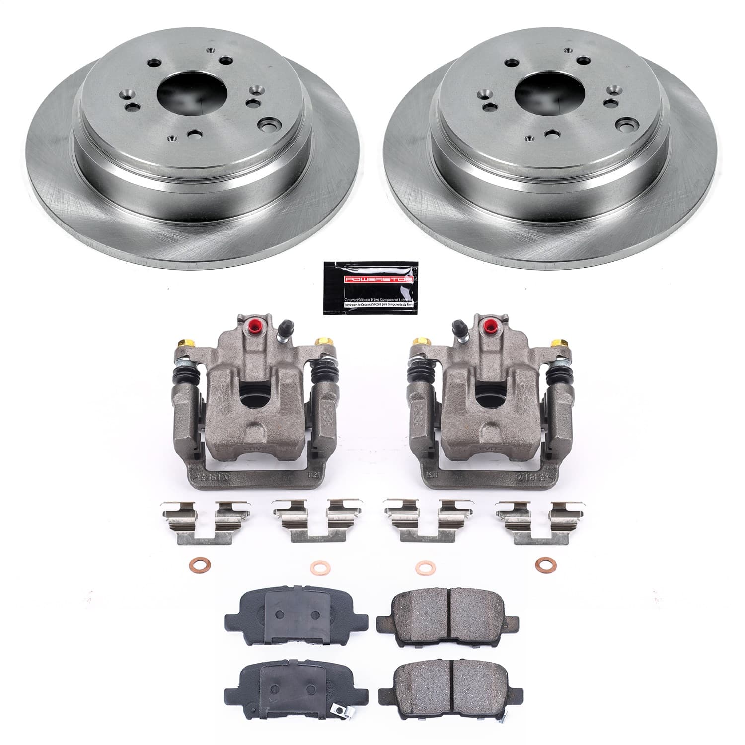 Power Stop - KCOE5502 - Rear - Disc Brake Pad/Caliper and Rotor Kit image 1