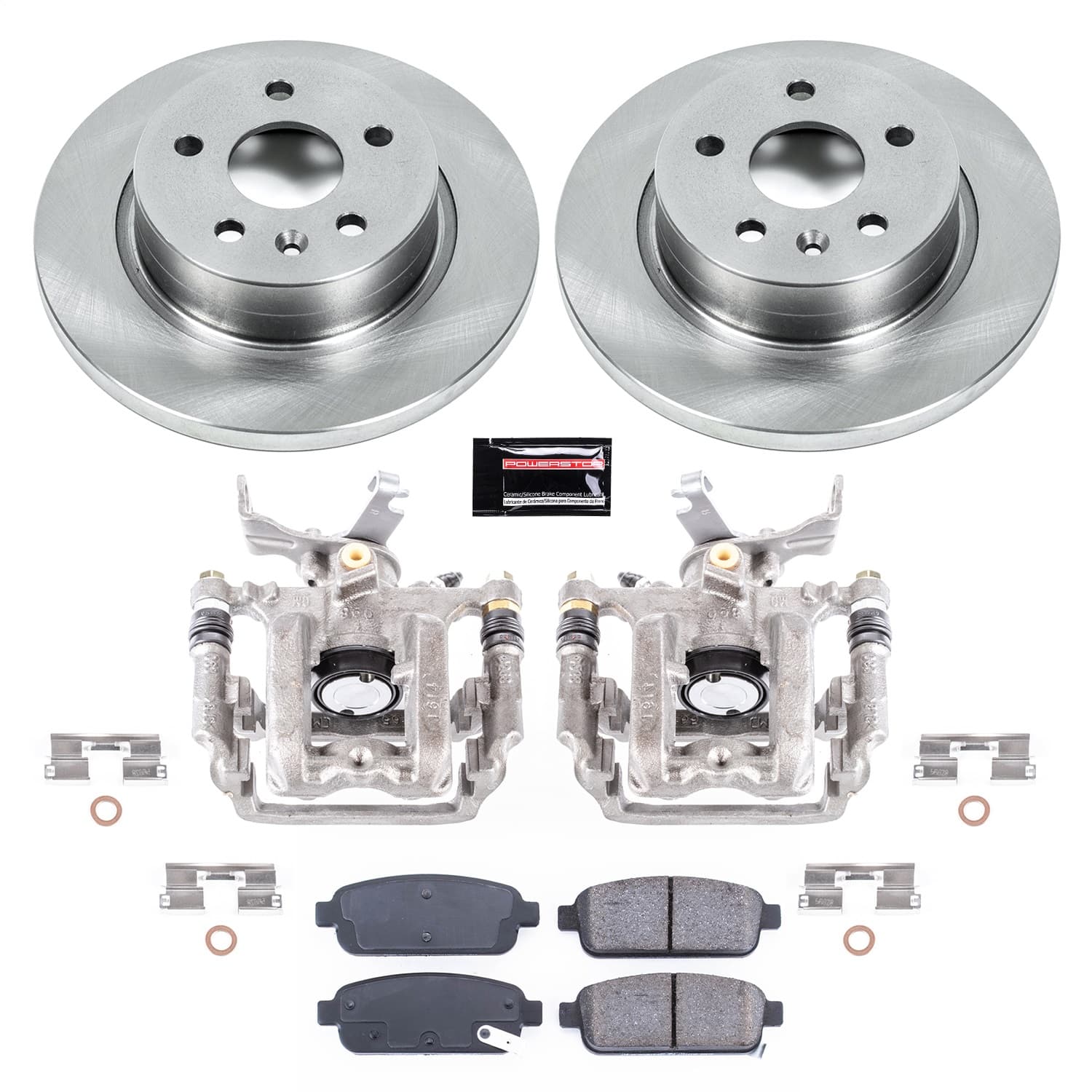 Power Stop - KCOE5544A - Rear - Disc Brake Pad/Caliper and Rotor Kit image 1