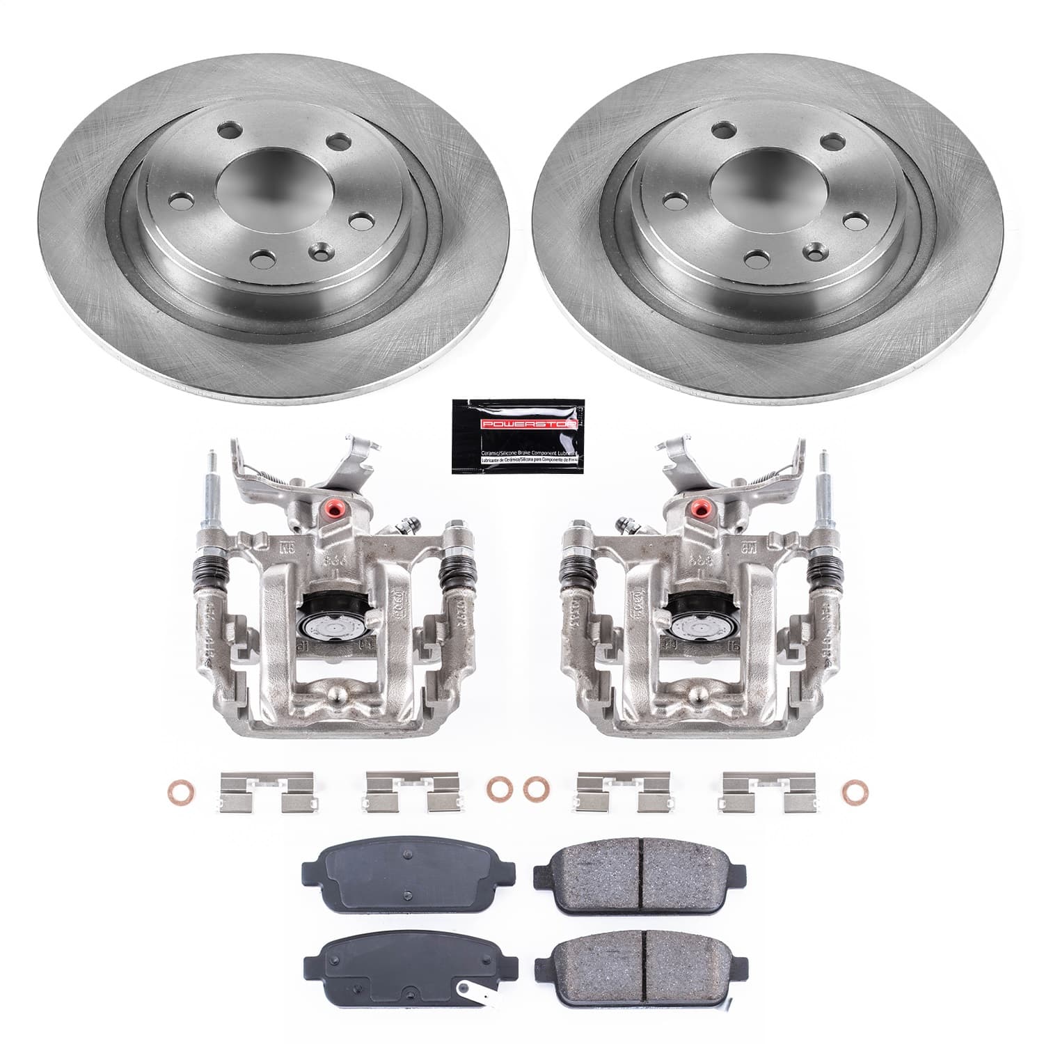 Power Stop - KCOE5552A - Rear - Disc Brake Pad/Caliper and Rotor Kit image 1
