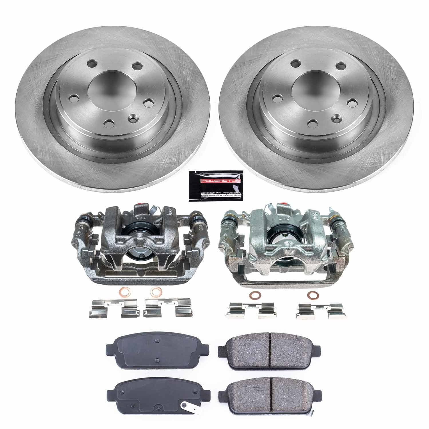Power Stop - KCOE5552B - Rear - Disc Brake Pad/Caliper and Rotor Kit image 1