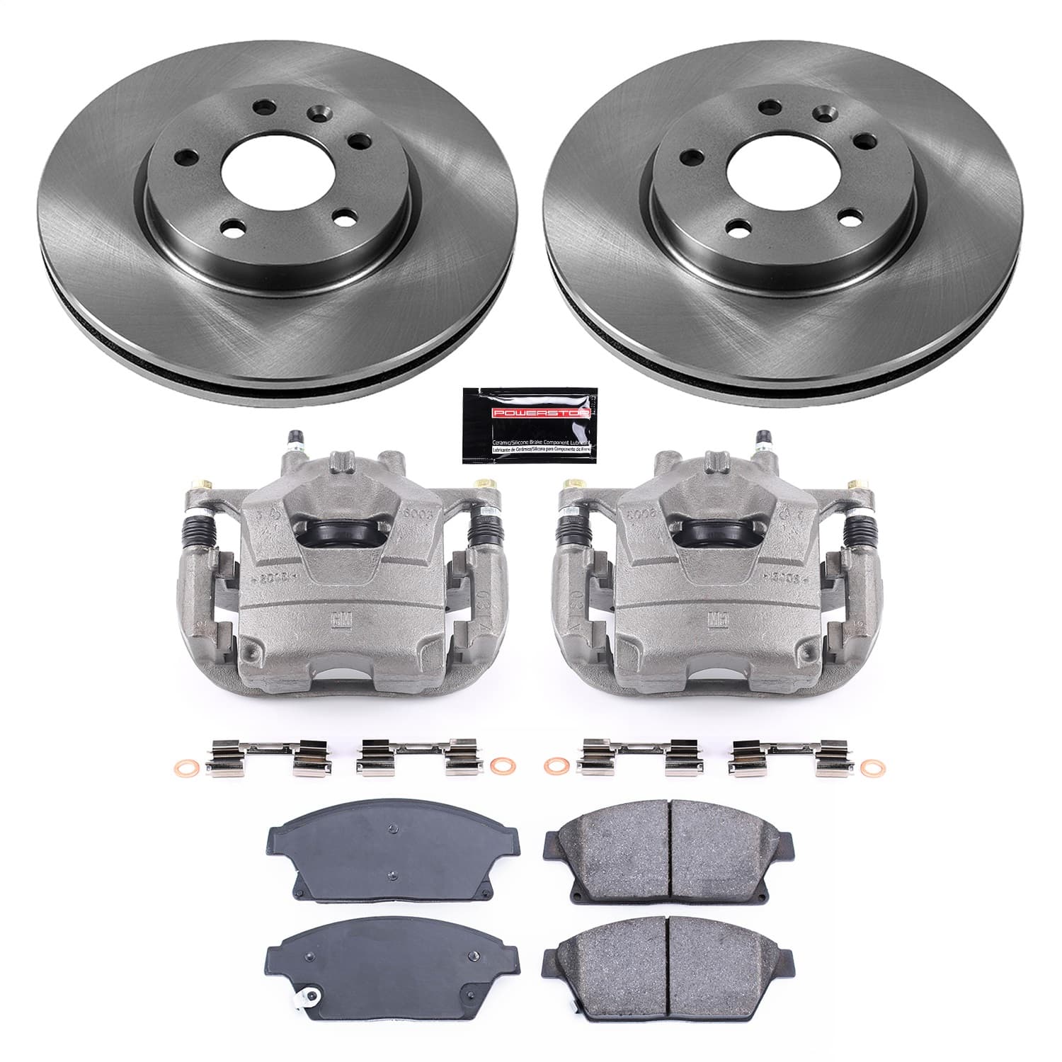 Power Stop - KCOE5554 - Front - Disc Brake Pad/Caliper and Rotor Kit image 1