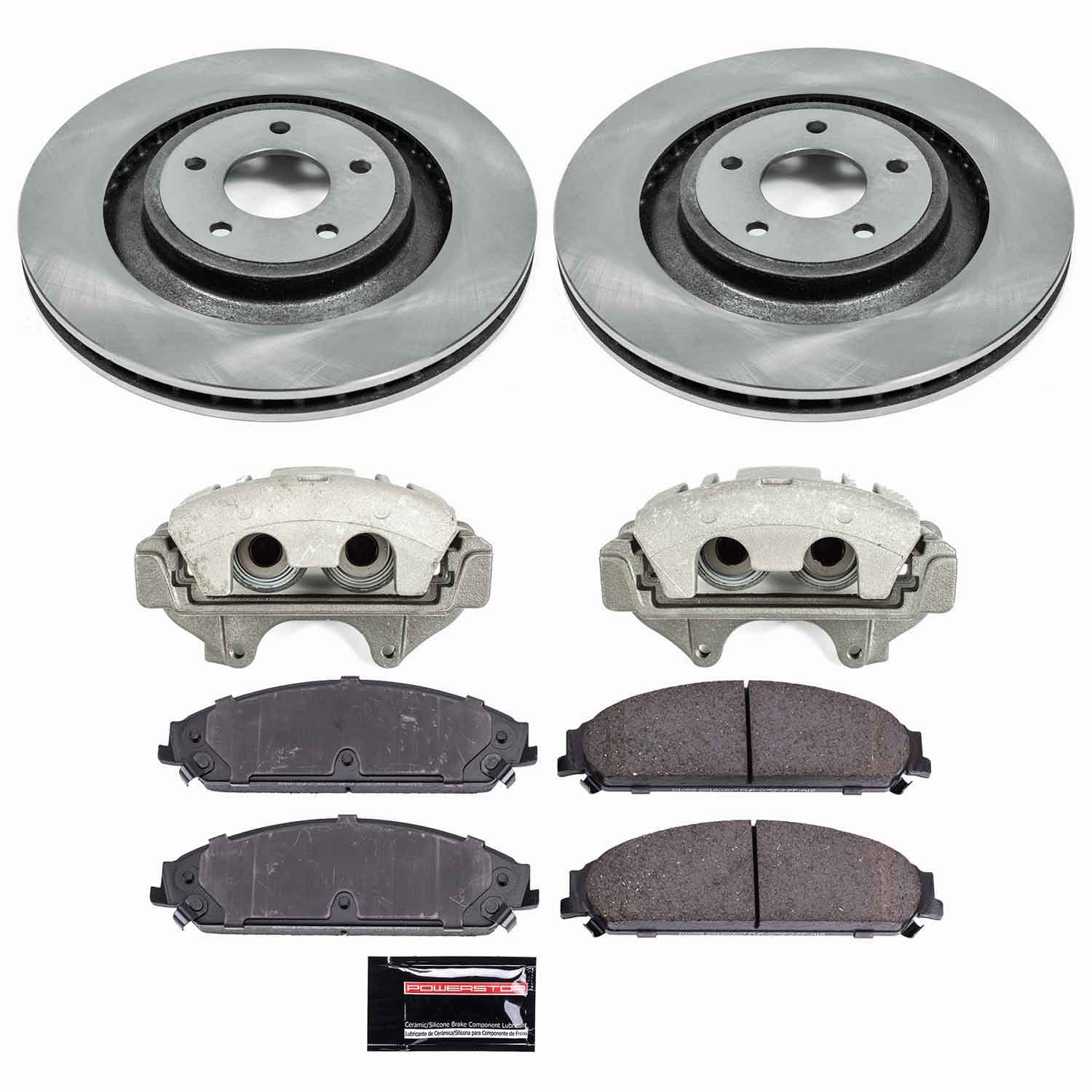 Power Stop - KCOE5565 - Front - Disc Brake Pad/Caliper and Rotor Kit image 1