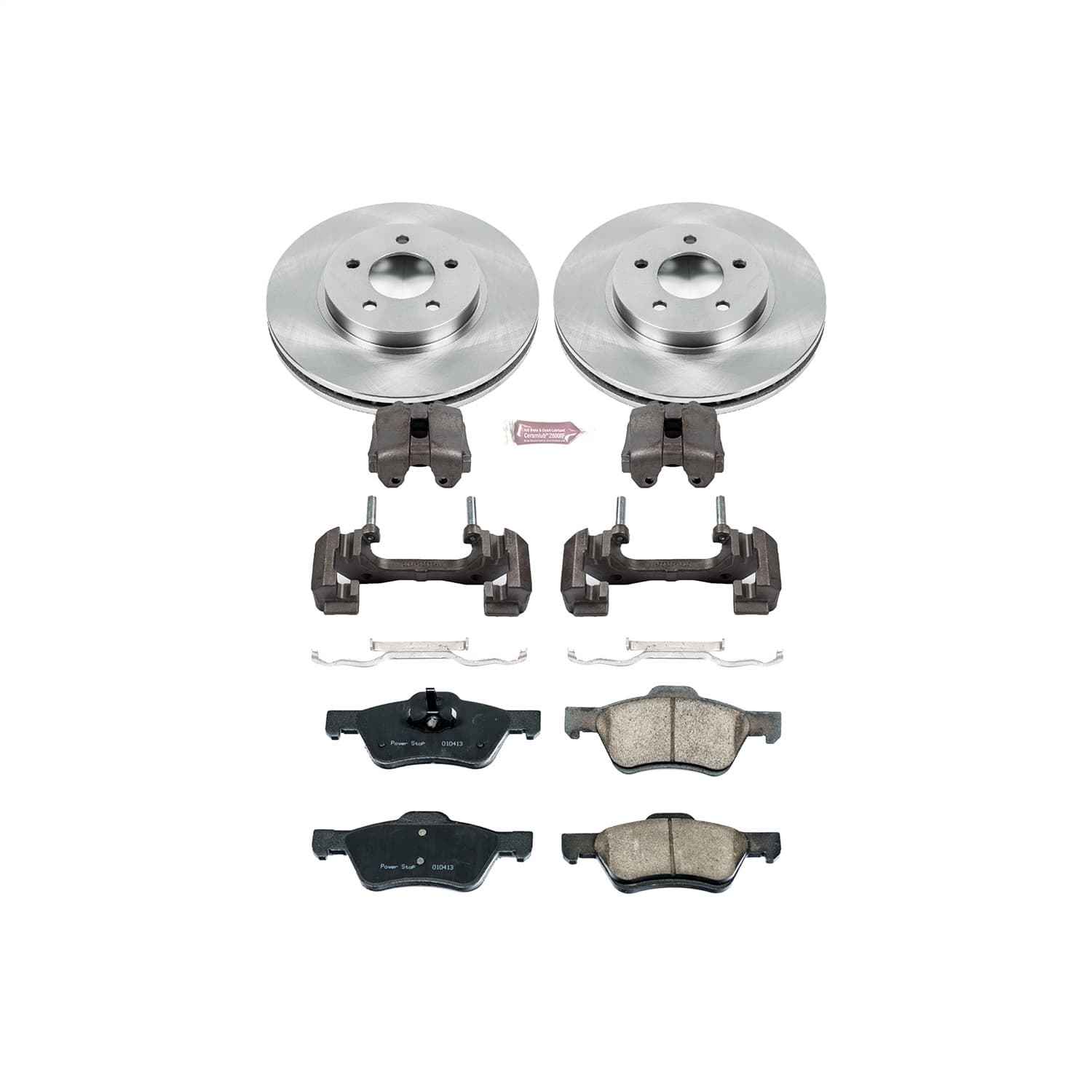 Power Stop - KCOE5571 - Front - Disc Brake Pad/Caliper and Rotor Kit image 1