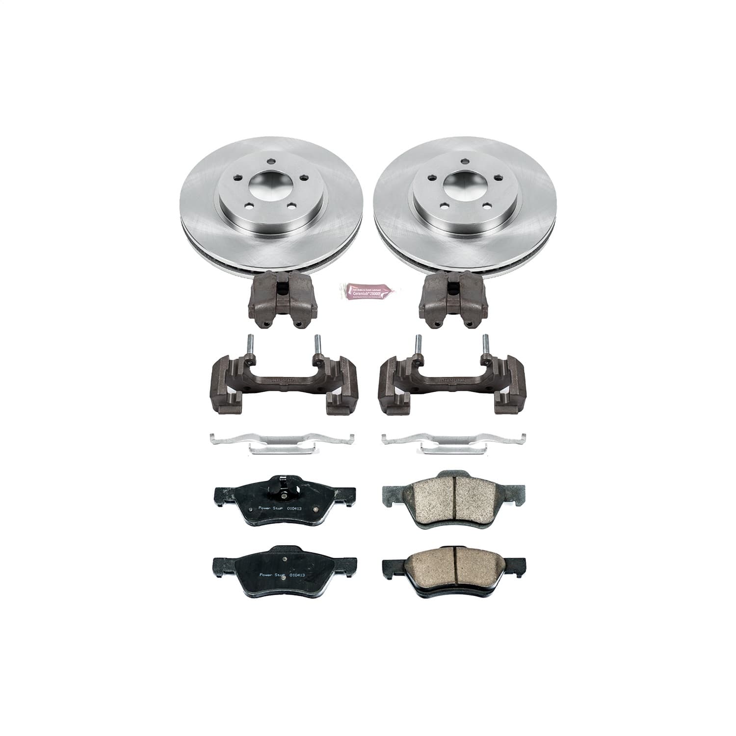 Power Stop - KCOE5572 - Front - Disc Brake Pad/Caliper and Rotor Kit image 1
