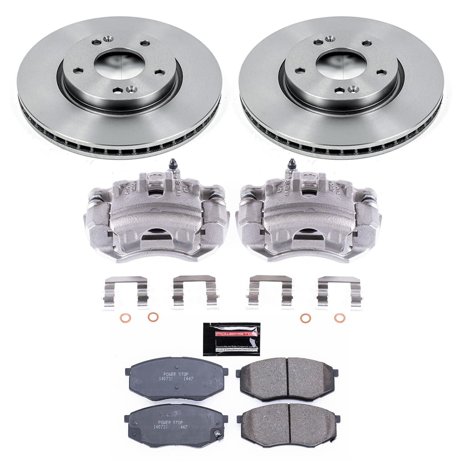 Power Stop - KCOE5806 - Front - Disc Brake Pad/Caliper and Rotor Kit image 1