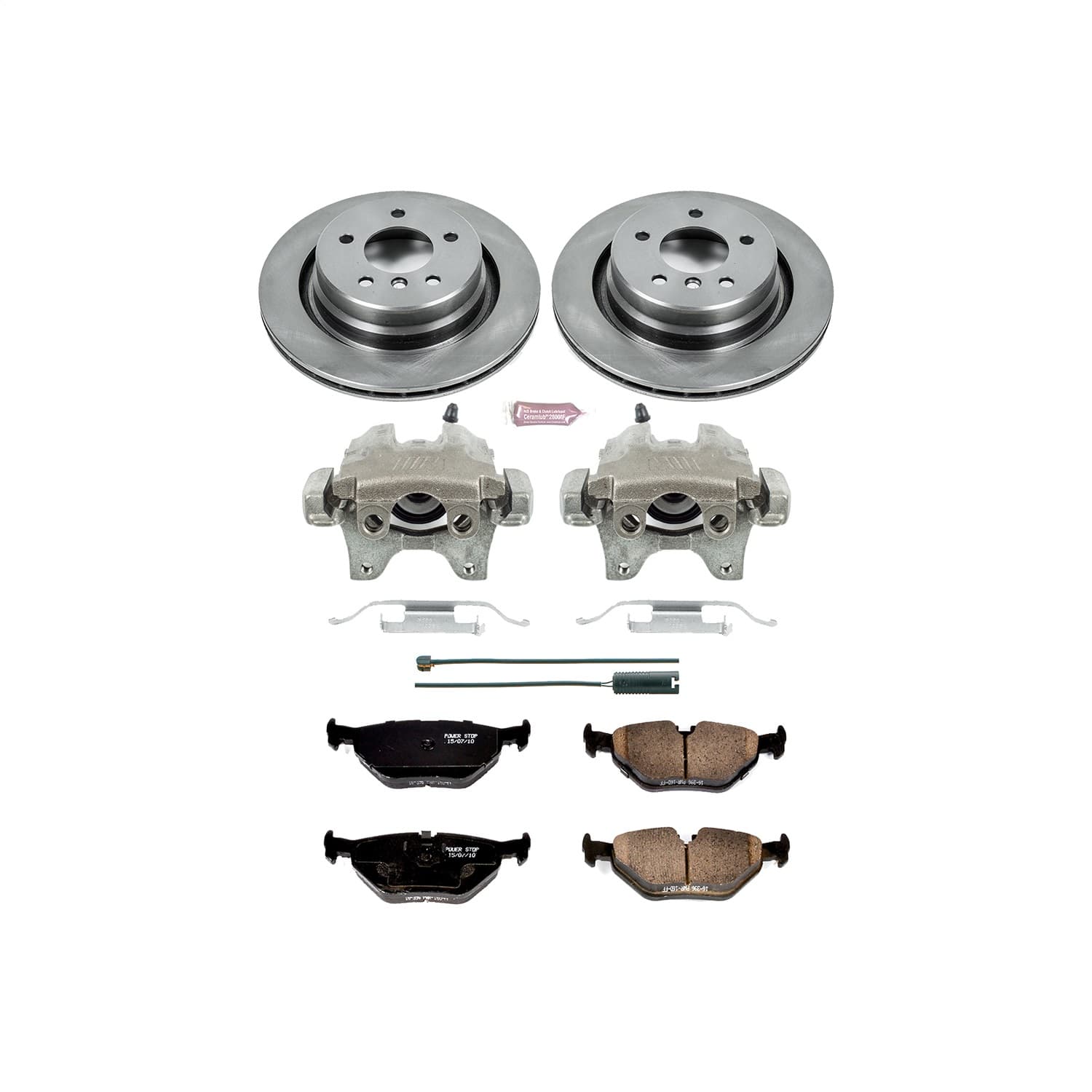 Power Stop - KCOE581 - Rear - Disc Brake Pad/Caliper and Rotor Kit image 1