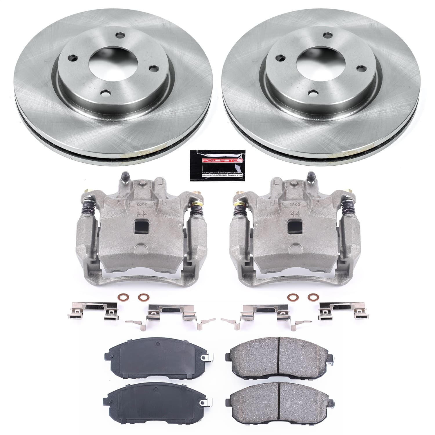 Power Stop - KCOE5817A - Front - Disc Brake Pad/Caliper and Rotor Kit image 1