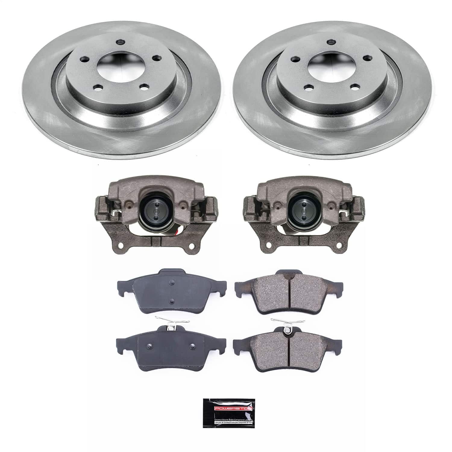 Power Stop - KCOE5842 - Rear - Disc Brake Pad/Caliper and Rotor Kit image 1