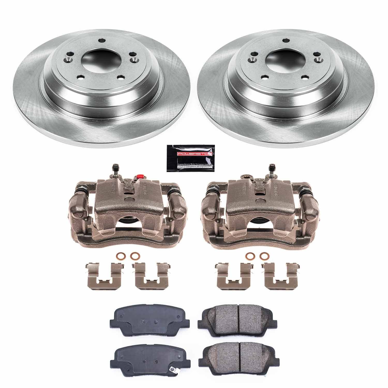 Power Stop - KCOE5847 - Rear - Disc Brake Pad/Caliper and Rotor Kit image 1