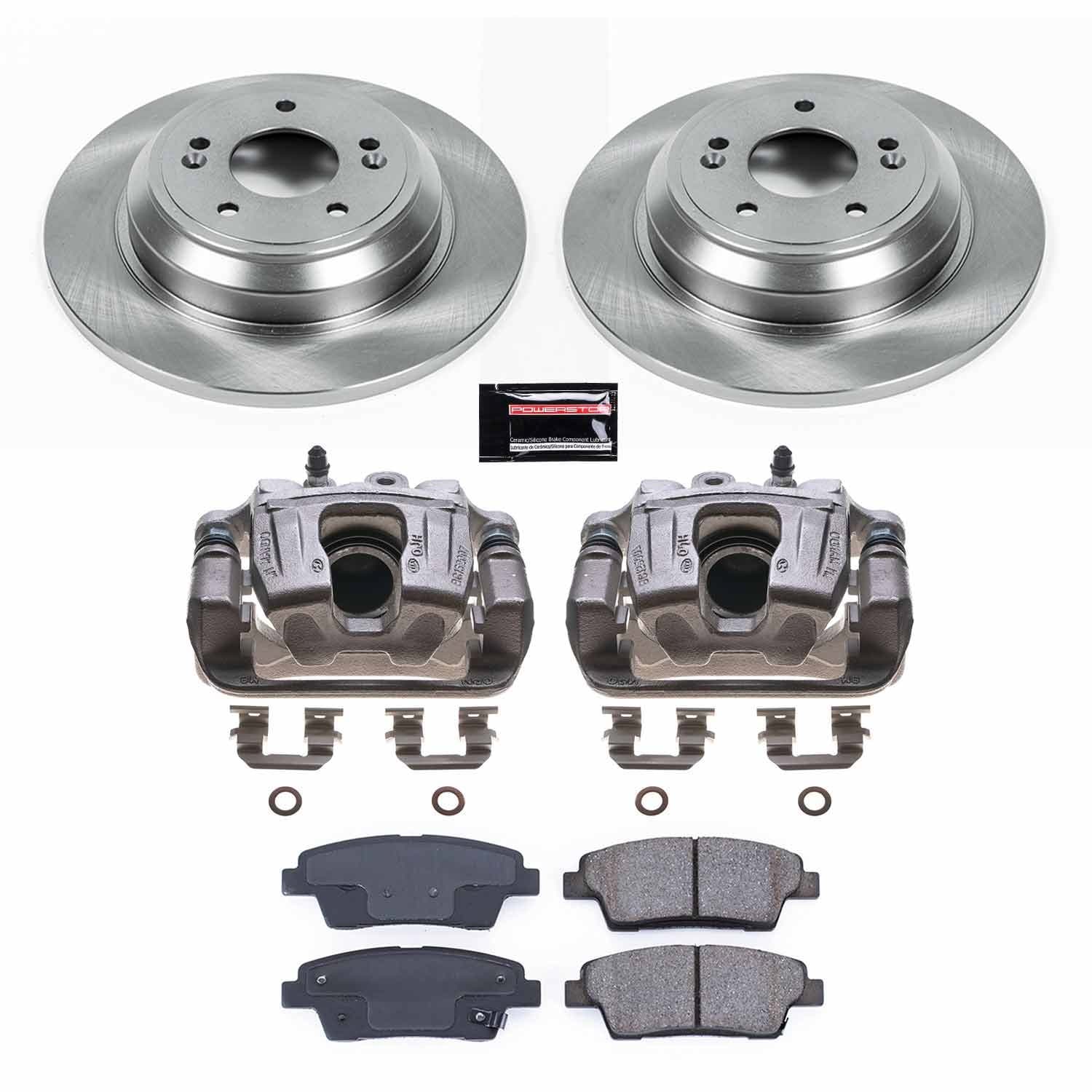 Power Stop - KCOE5848 - Rear - Disc Brake Pad/Caliper and Rotor Kit image 1