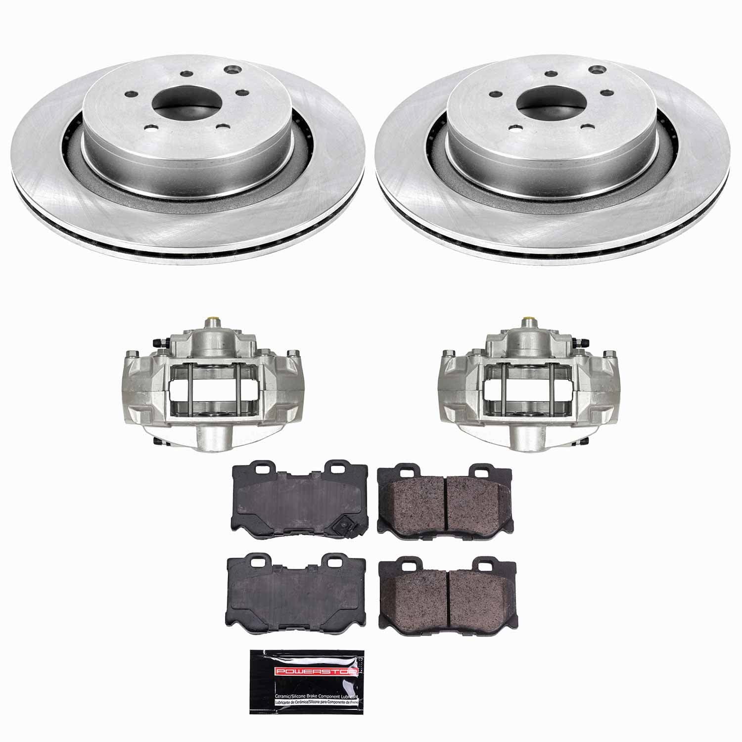 Power Stop - KCOE5861 - Rear - Disc Brake Pad/Caliper and Rotor Kit image 1