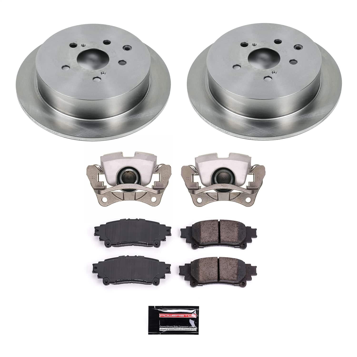 Power Stop - KCOE5864 - Rear - Disc Brake Pad/Caliper and Rotor Kit image 1