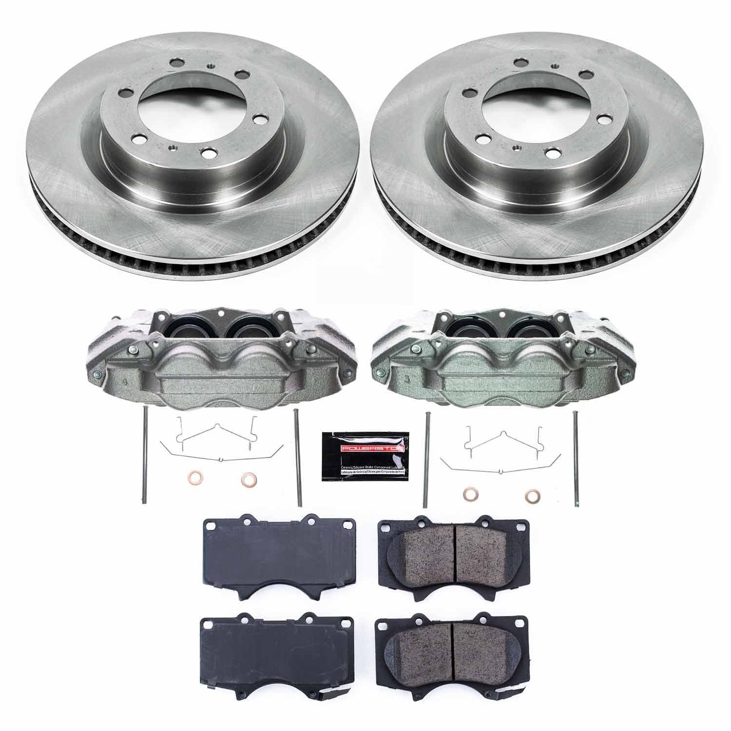 Power Stop - KCOE5873A - Front - Disc Brake Pad/Caliper and Rotor Kit image 1