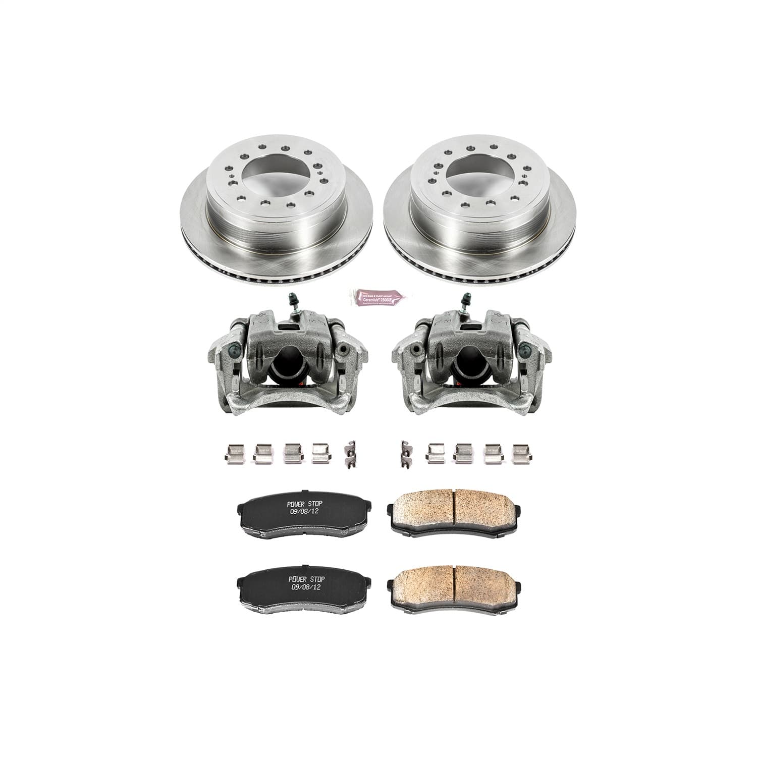 Power Stop - KCOE5875 - Rear - Disc Brake Pad/Caliper and Rotor Kit image 1
