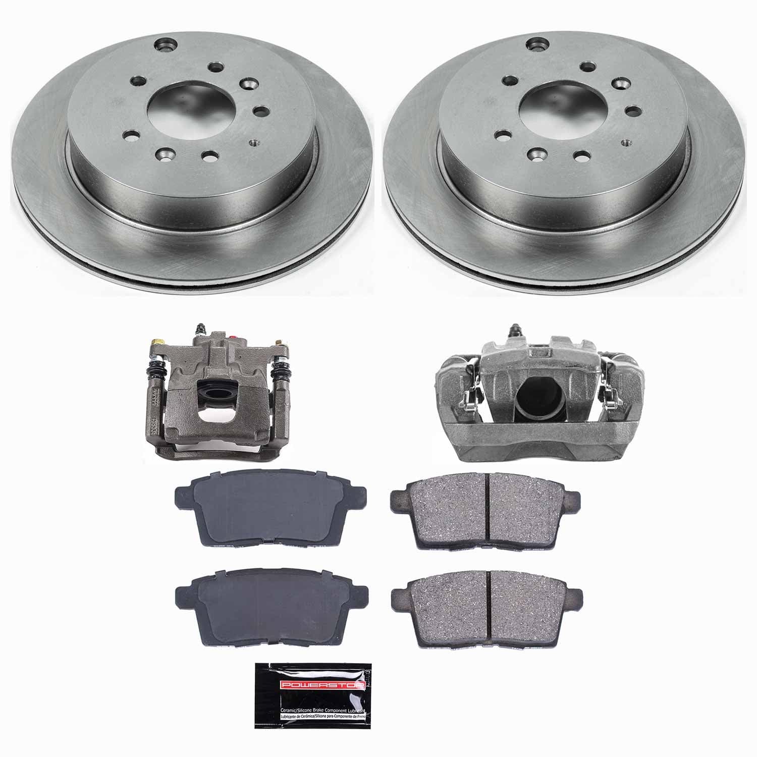 Power Stop - KCOE5876 - Rear - Disc Brake Pad/Caliper and Rotor Kit image 1