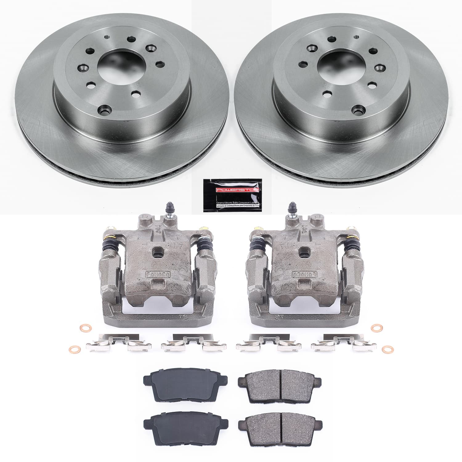 Power Stop - KCOE5877A - Rear - Disc Brake Pad/Caliper and Rotor Kit image 1