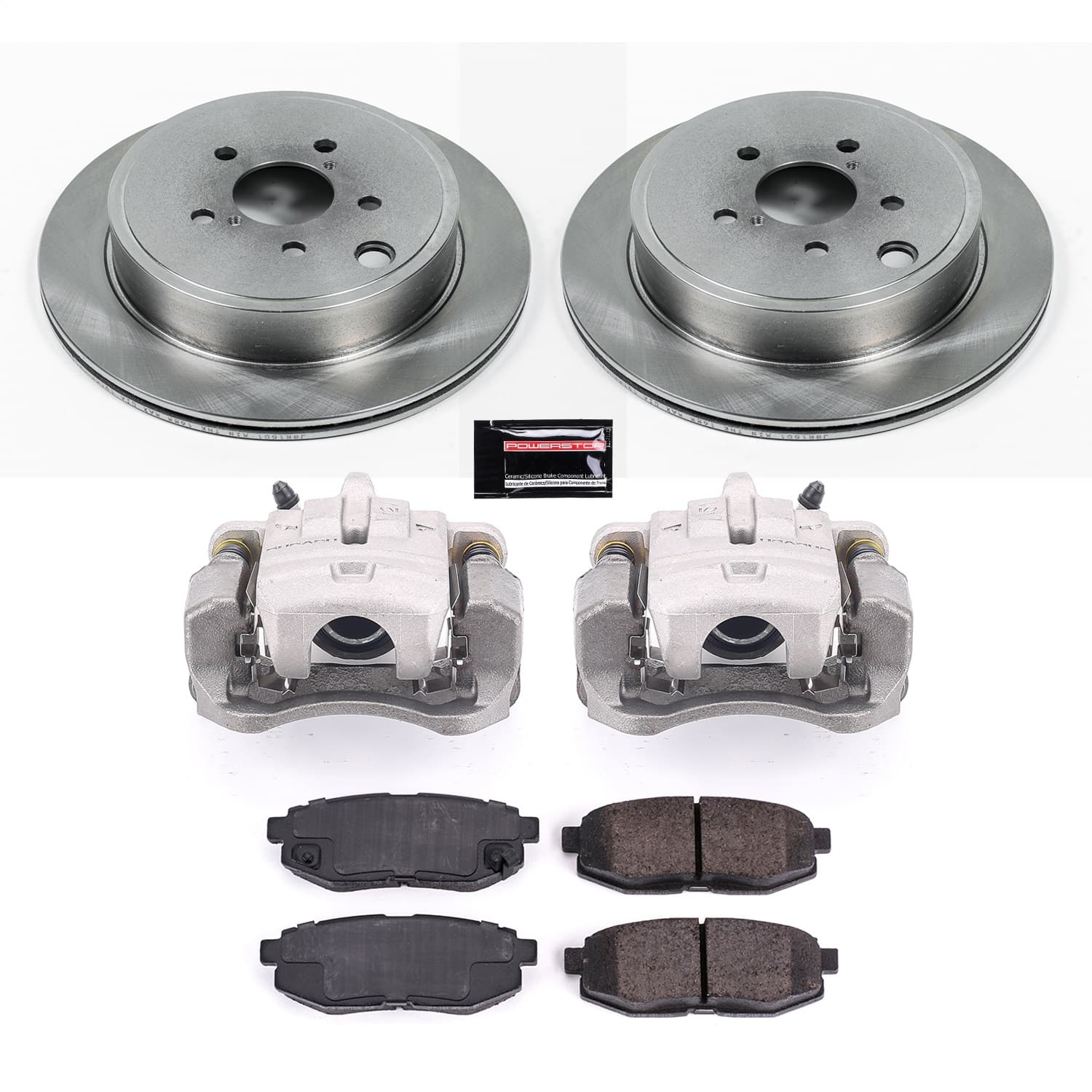 Power Stop - KCOE5883 - Rear - Disc Brake Pad/Caliper and Rotor Kit image 1