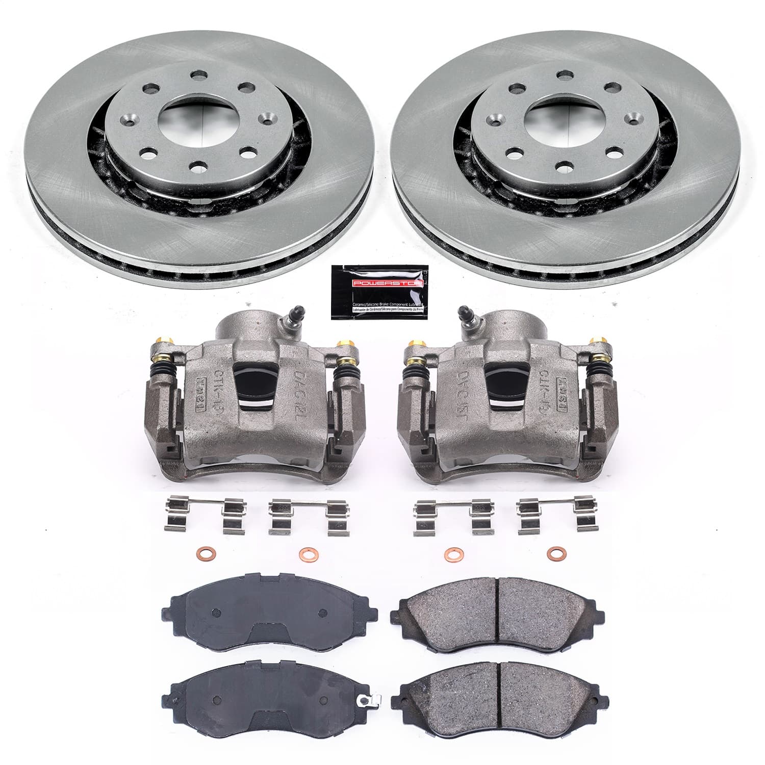 Power Stop - KCOE5893 - Front - Disc Brake Pad/Caliper and Rotor Kit image 1