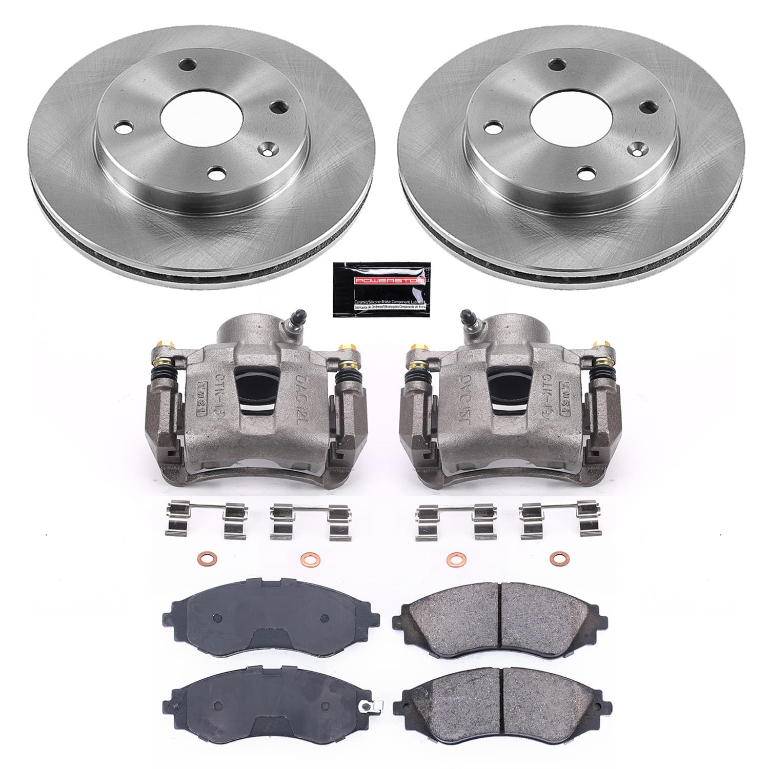 Power Stop - KCOE5894 - Front - Disc Brake Pad/Caliper and Rotor Kit image 1