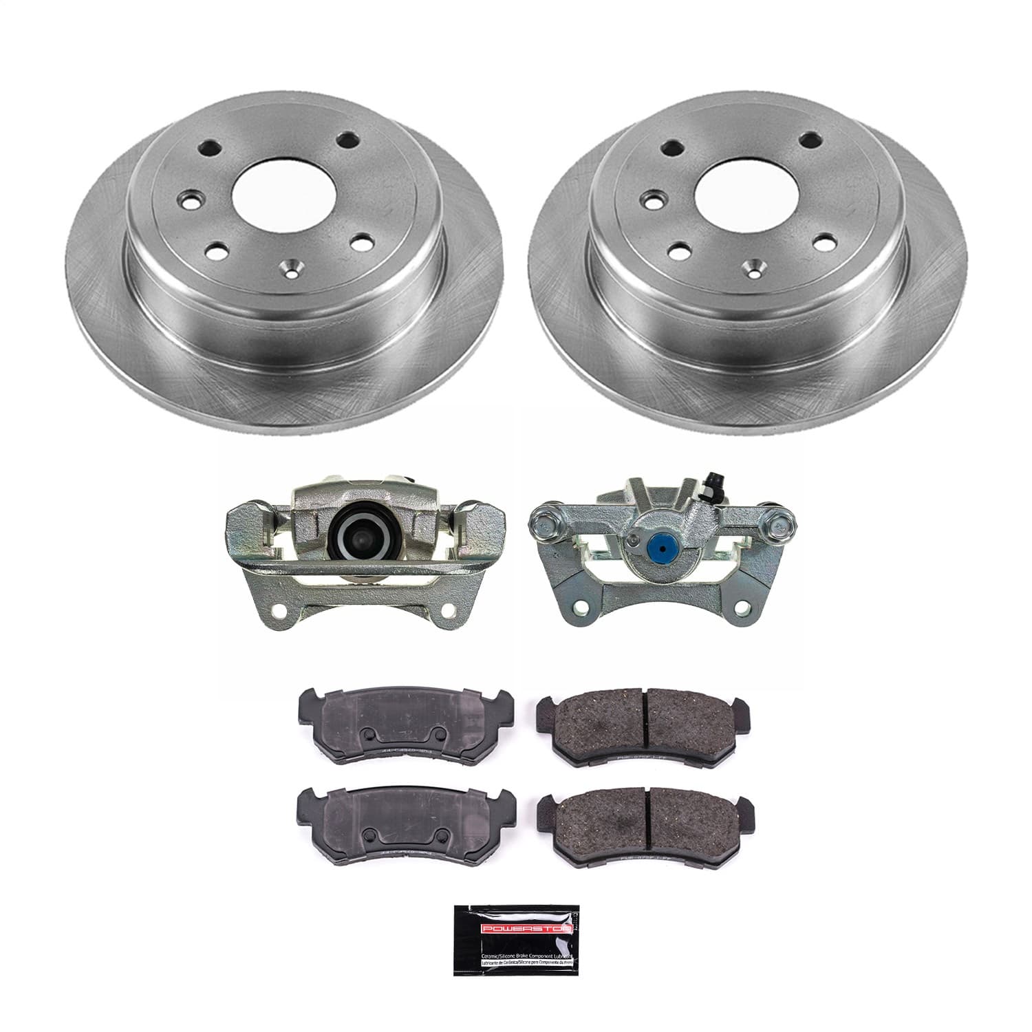 Power Stop - KCOE5897 - Rear - Disc Brake Pad/Caliper and Rotor Kit image 1