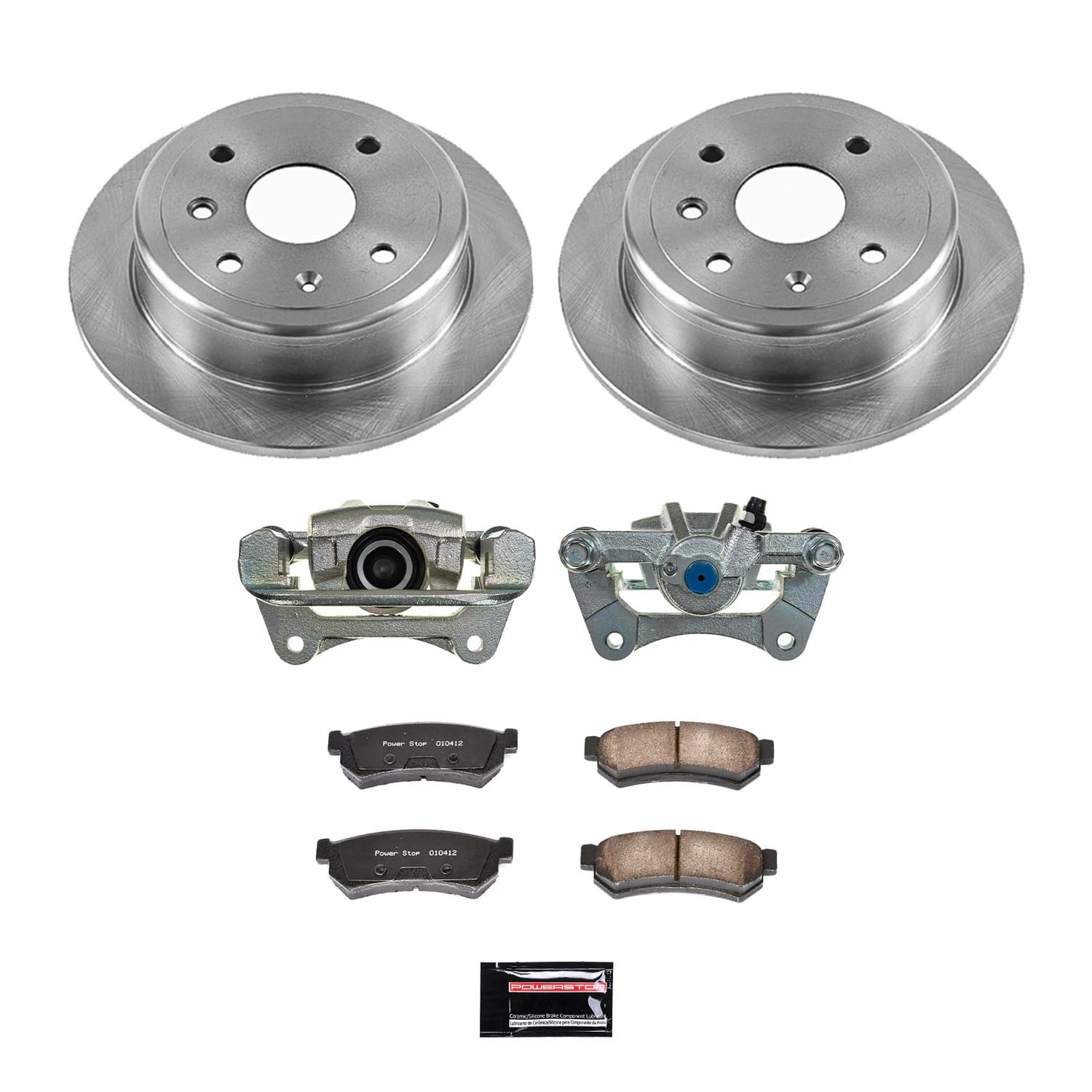Power Stop - KCOE5898 - Rear - Disc Brake Pad/Caliper and Rotor Kit image 1